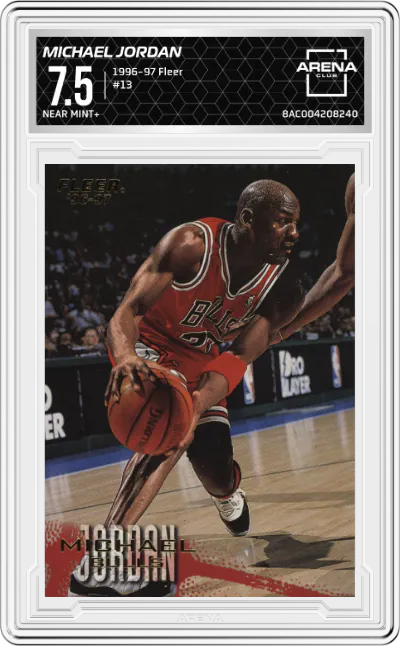 1996 Fleer Michael Jordan #13 ARENA CLUB 7.5