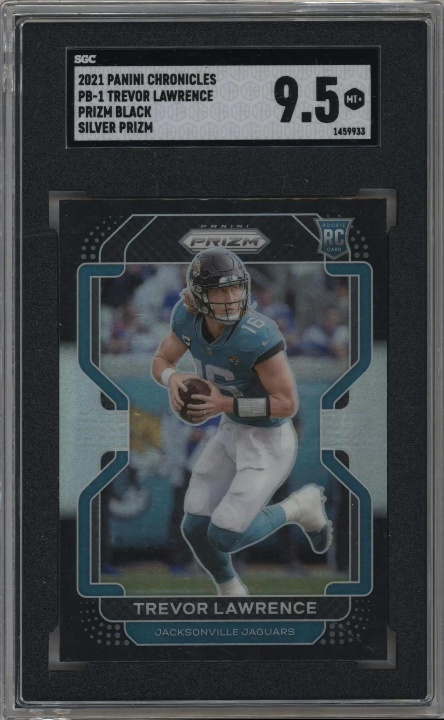 2021 Panini Chronicles Prizm Black Trevor Lawrence Silver #PB-1 SGC 9.5