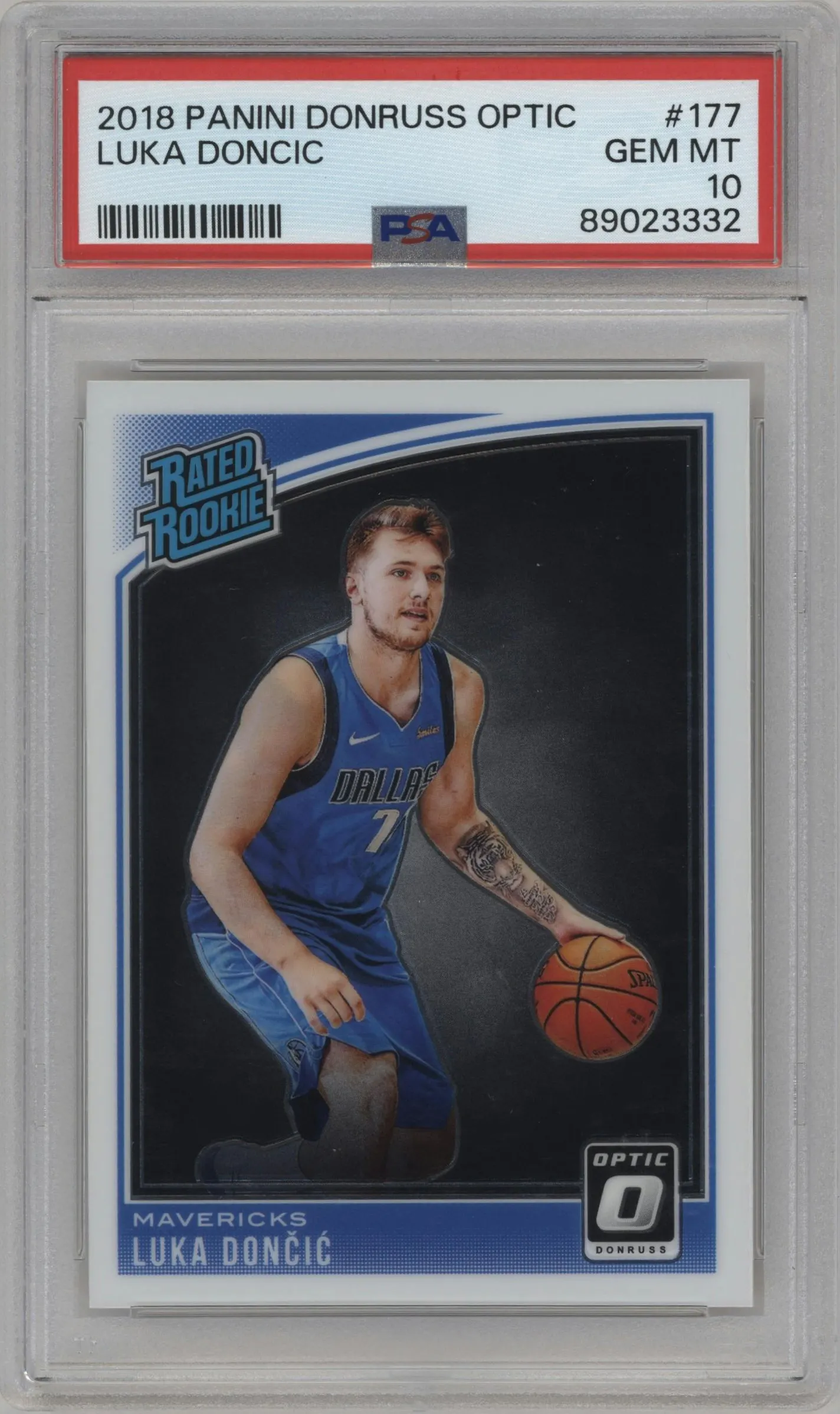 2018 Panini Donruss Optic Rated Rookie Luka Doncic PSA 10