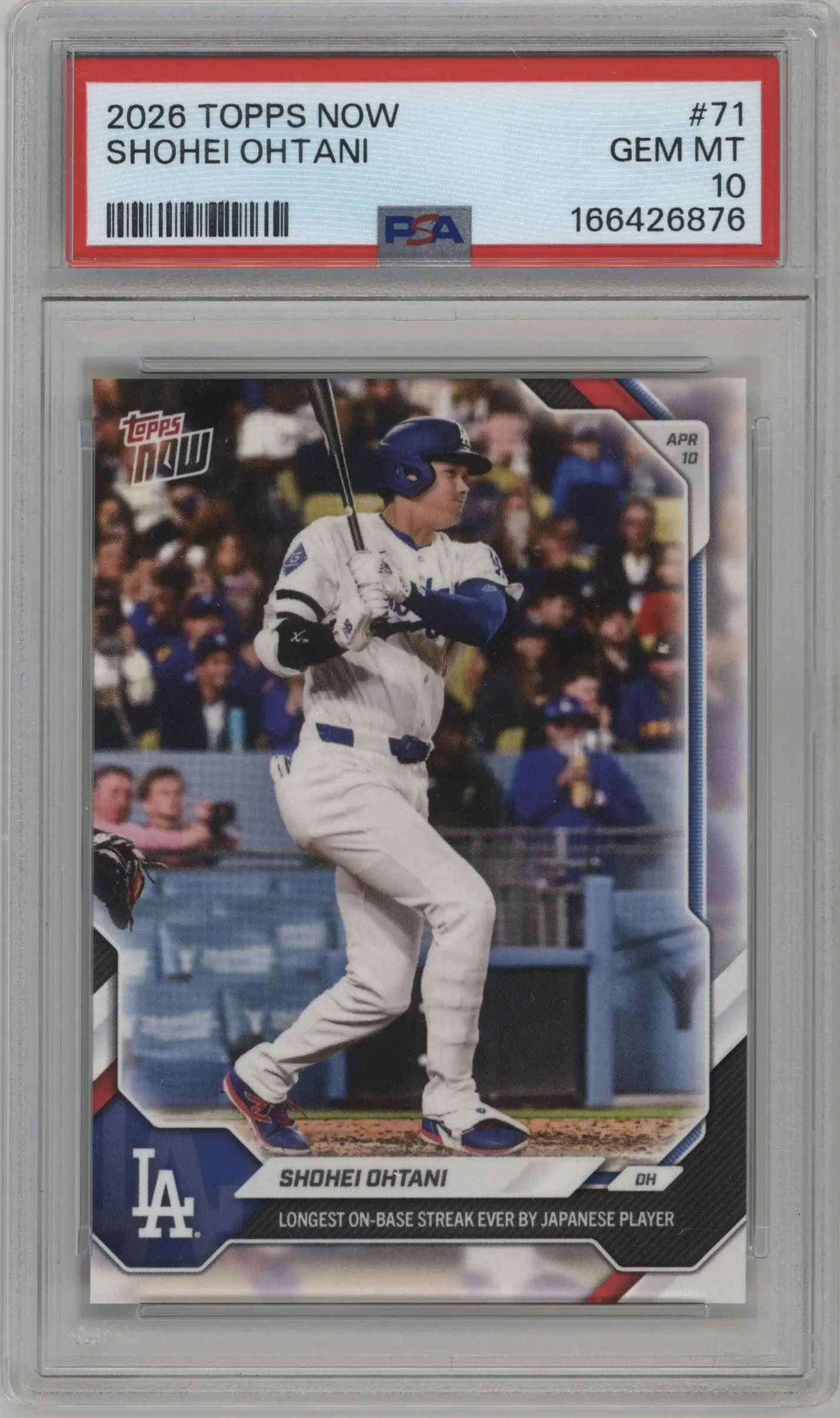 2026 Topps Now Shohei Ohtani #71 PSA 10