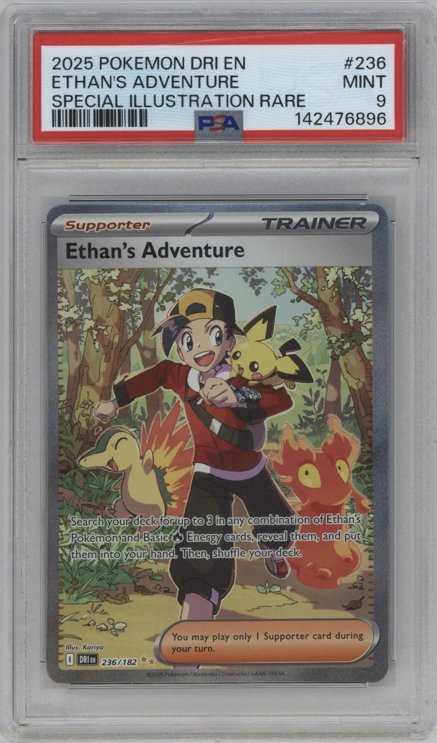 2025 Pokemon SV Destined Rivals Ethan's Adventure #236 PSA 9