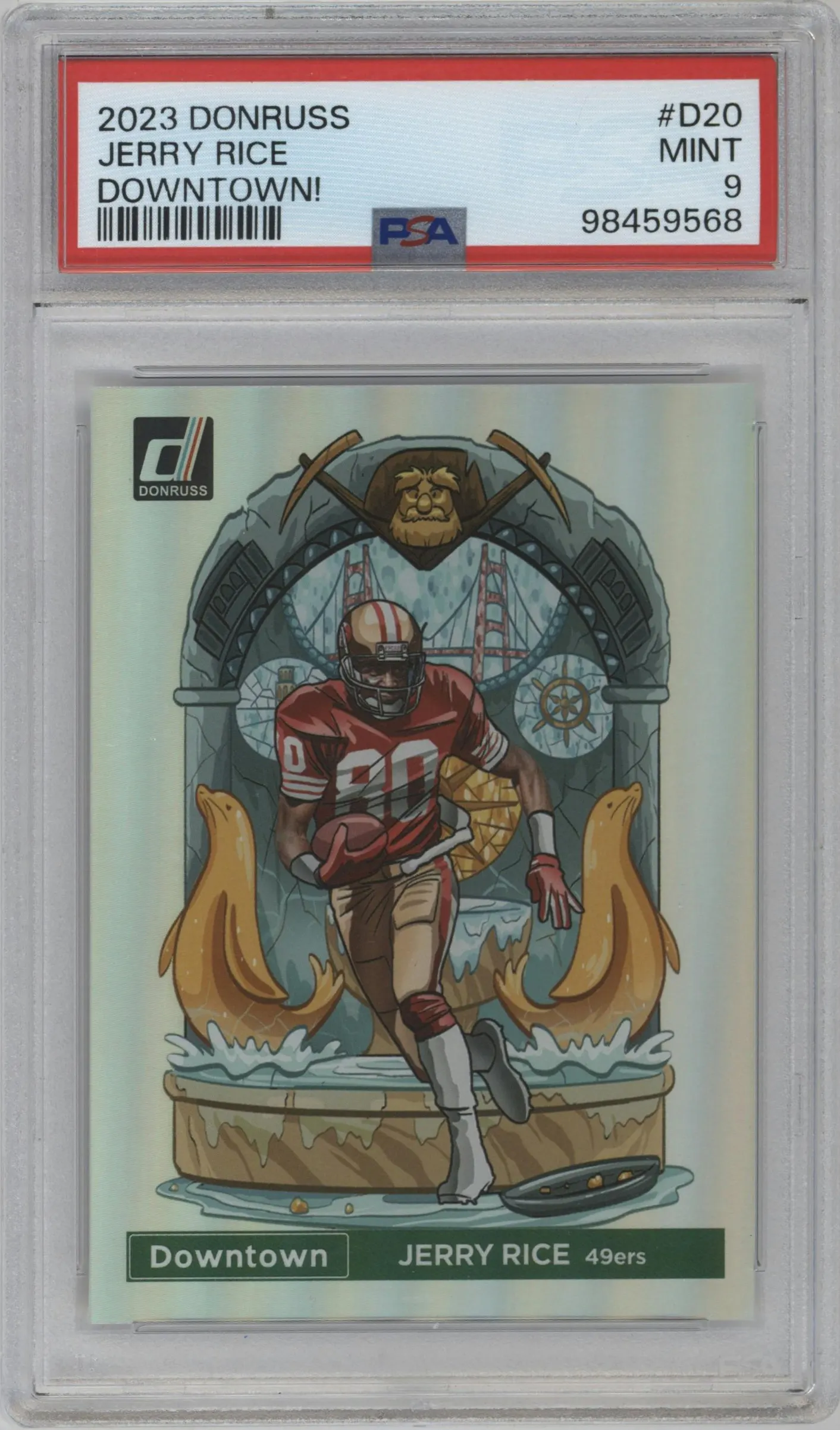 2023 Panini Donruss Downtown Jerry Rice #D-20 PSA 9