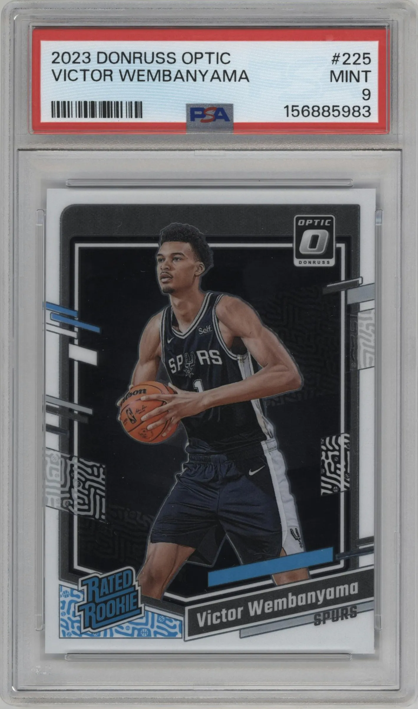 2023 Donruss Optic Rated Rookie Victor Wembanyama #225 PSA 9