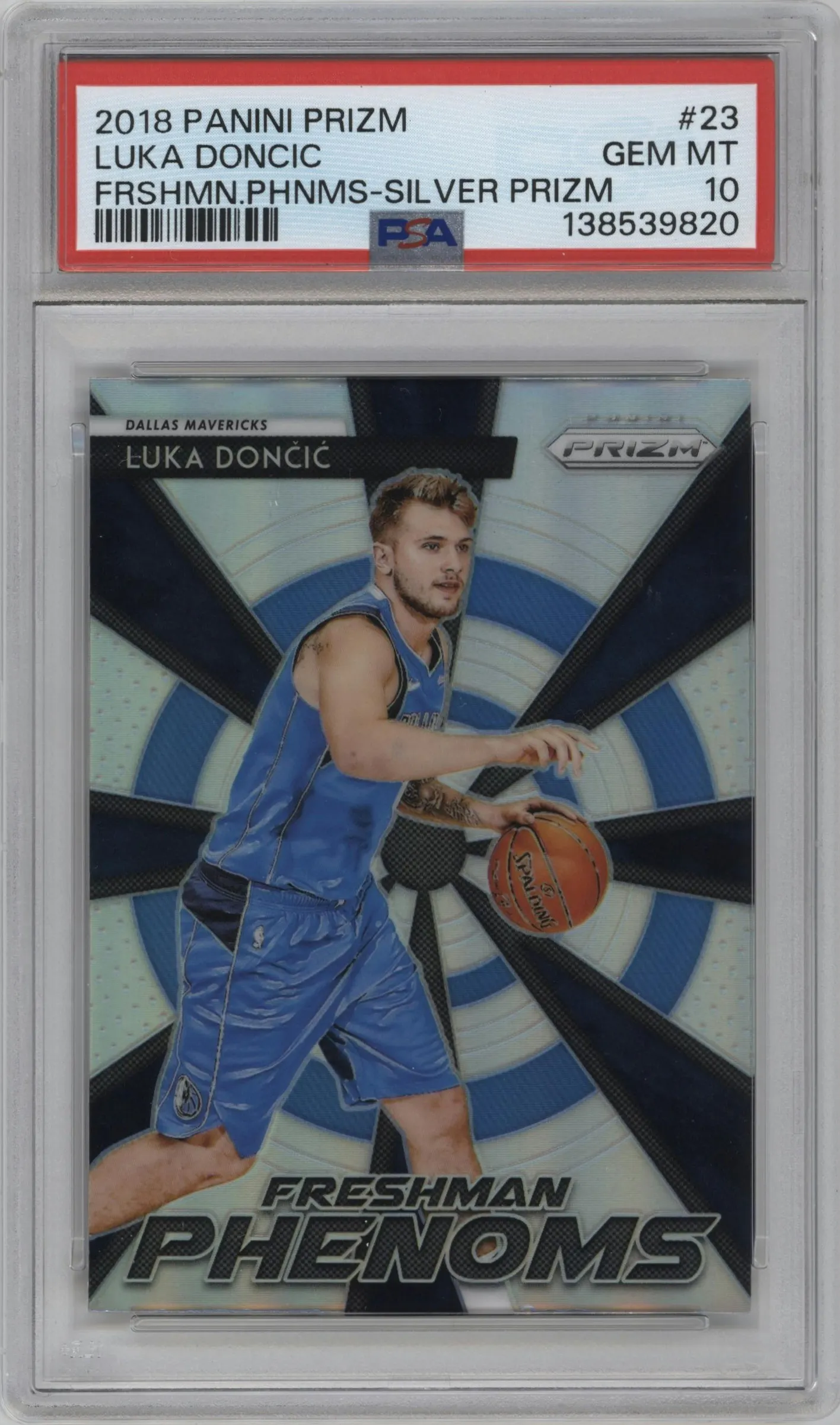 2018 Panini Prizm Frshmn.Phenoms Luka Doncic Silver Prizm #23 PSA 10