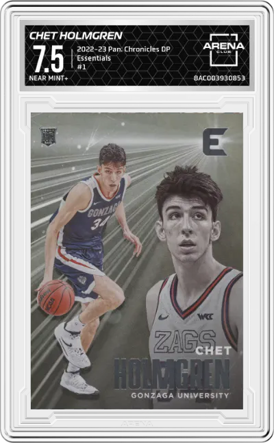 2022 Panini Chronicles Draft Picks Essentials Chet Holmgren ARENA CLUB 7.5