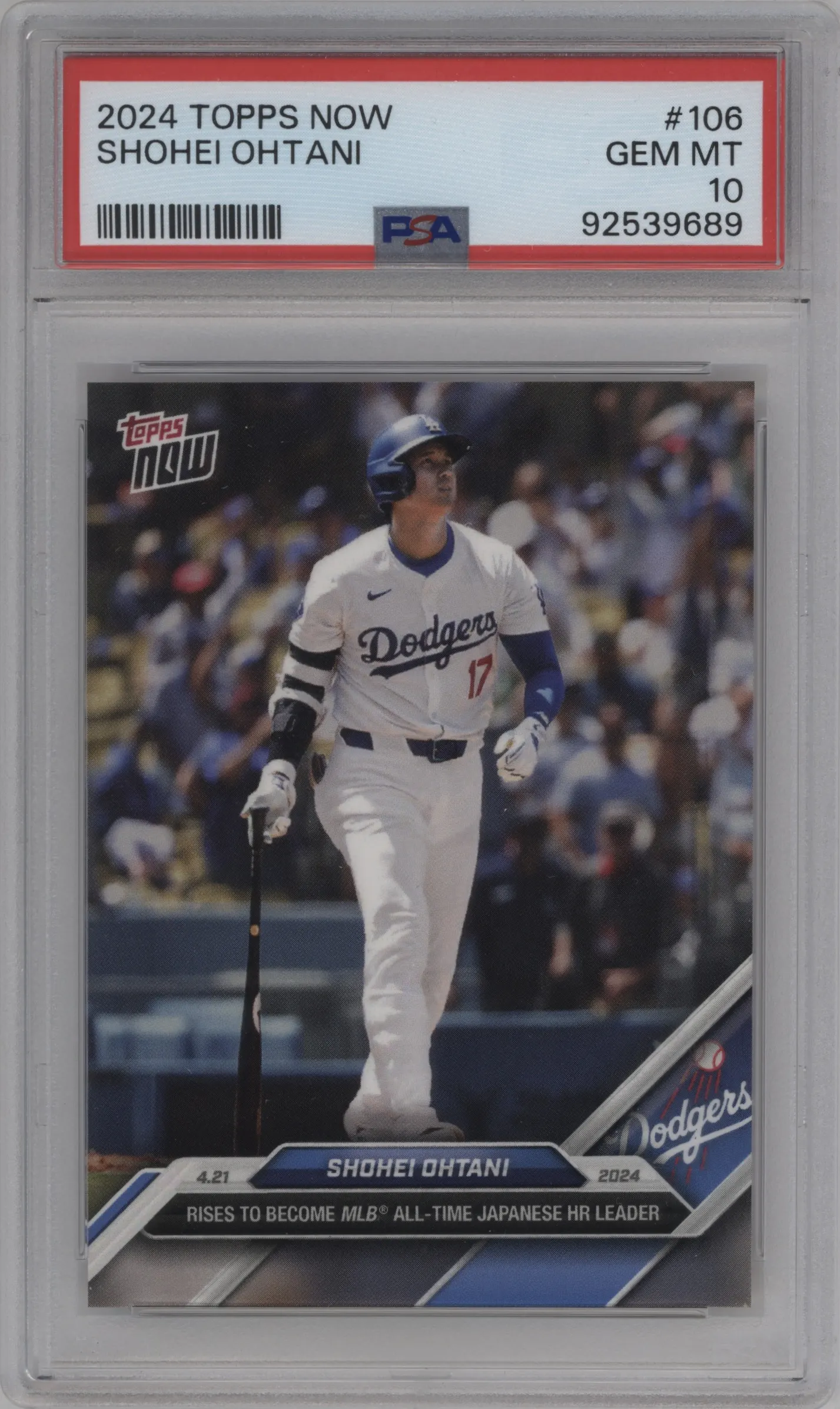 2024 Topps Now Shohei Ohtani PSA 10