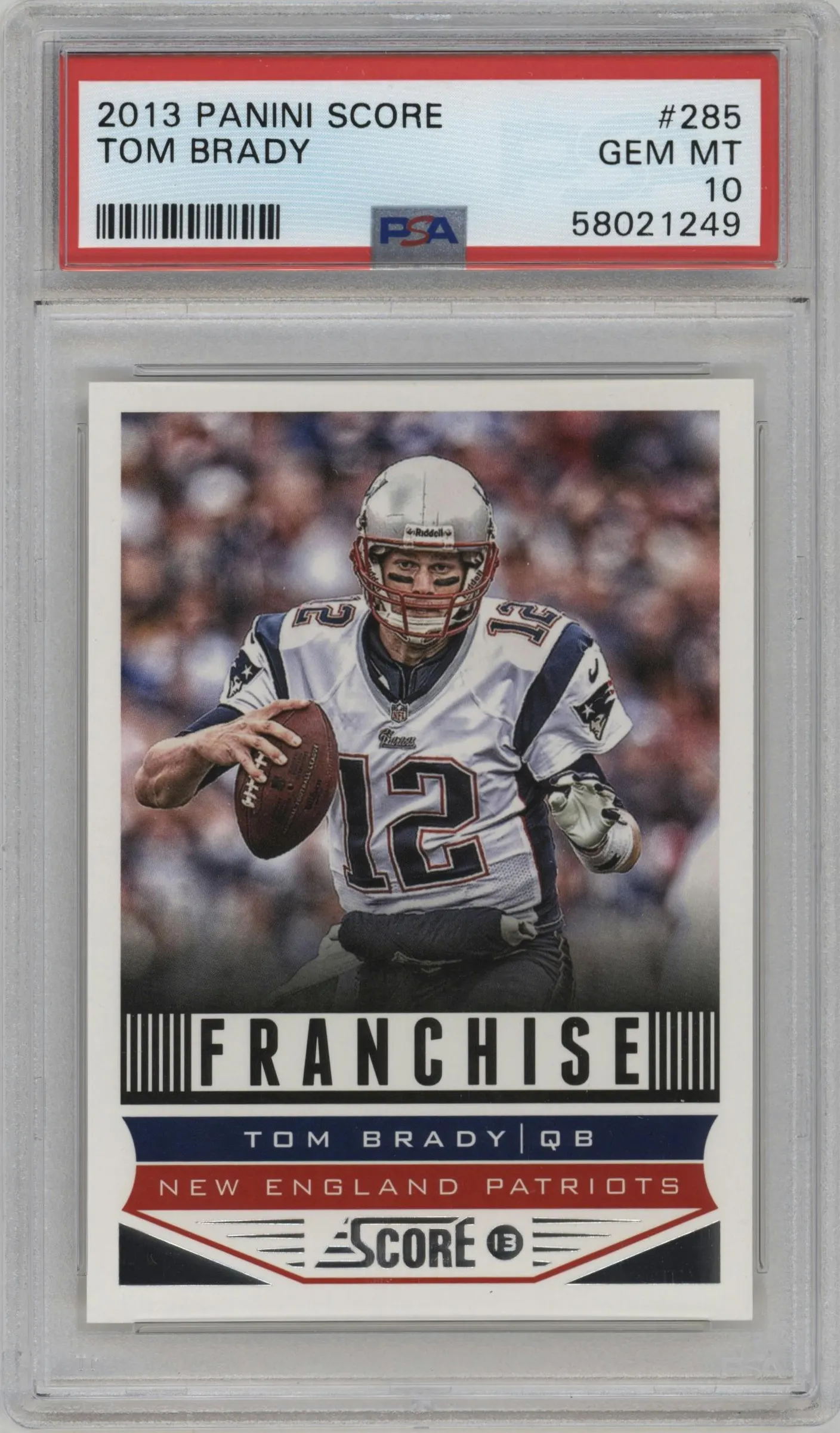 2013 Score Tom Brady #285 PSA 10