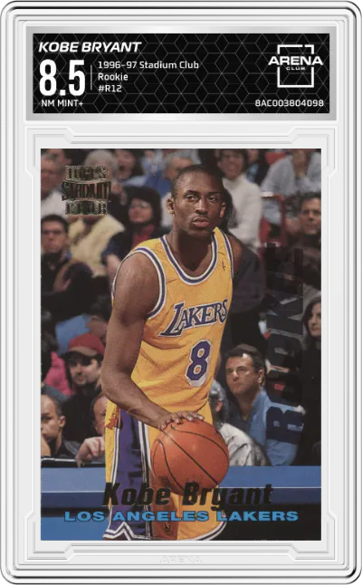 1996 Topps Stadium Club Rookie Kobe Bryant #R12 ARENA CLUB 8.5