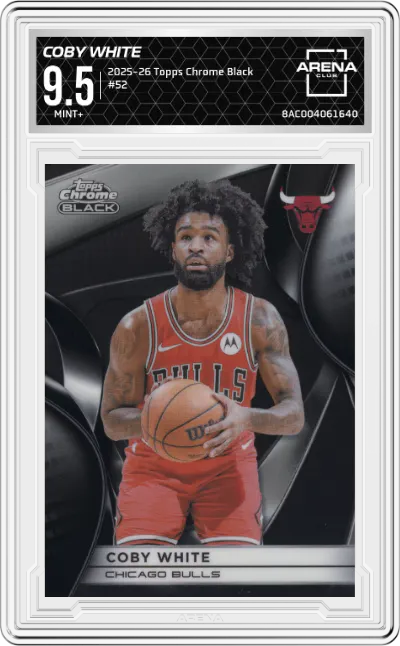 2025 Topps Chrome Black Coby White #52 ARENA CLUB 9.5