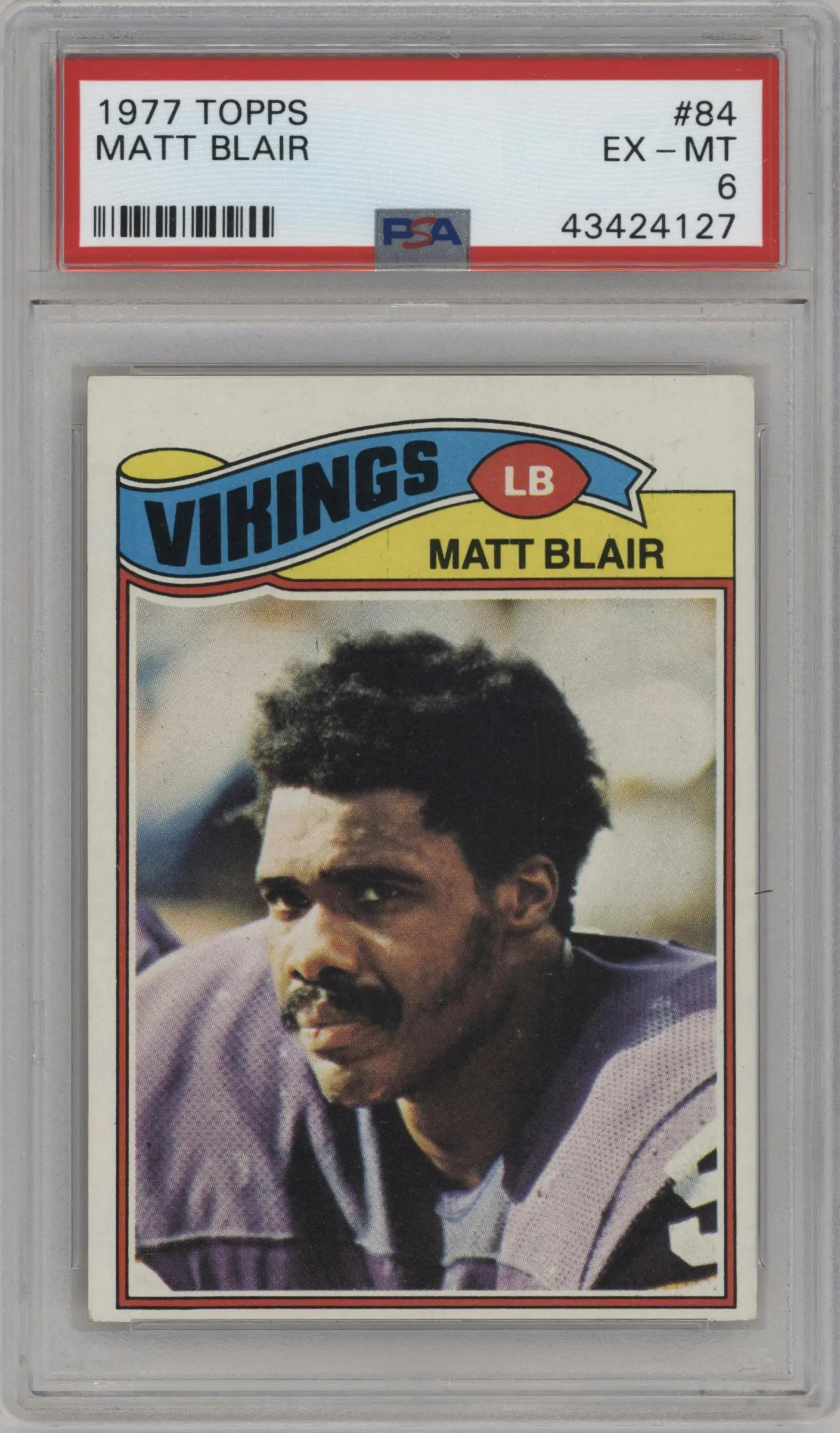 1977 Topps Matt Blair #84 PSA 6