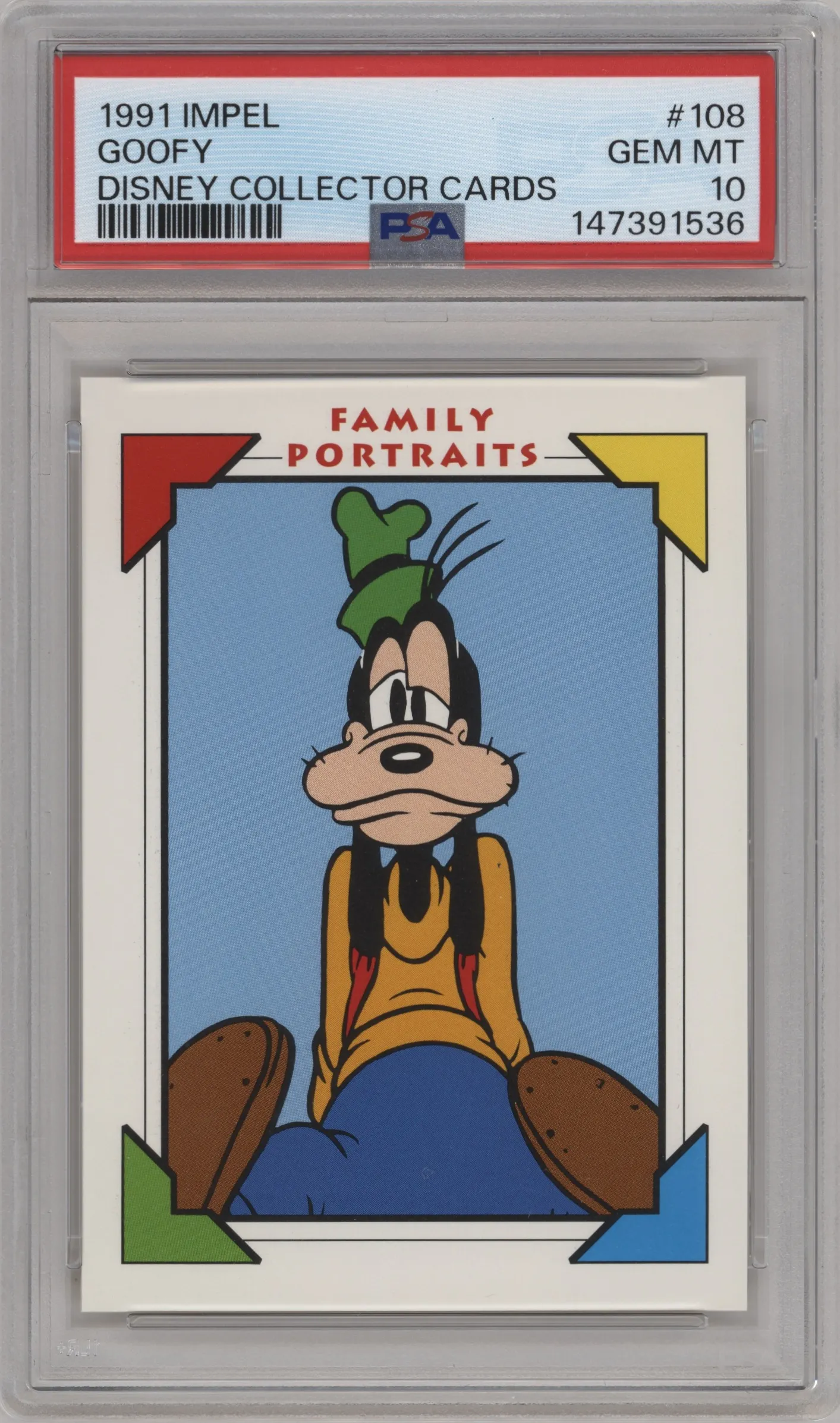1991 Impel Disney Goofy's Bio #108 PSA 10