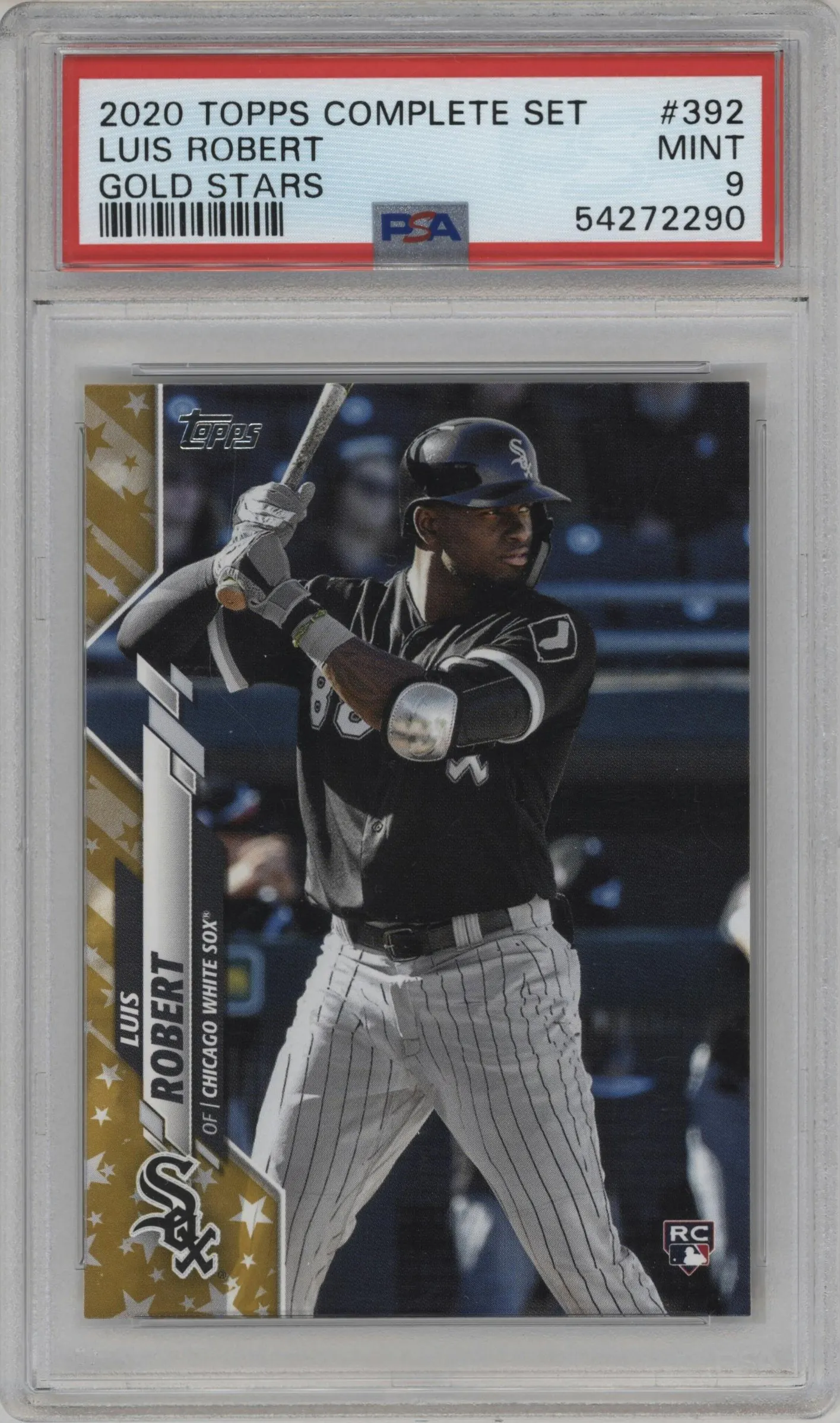 2020 Topps Complete Set Luis Robert Gold Stars #392 PSA 9