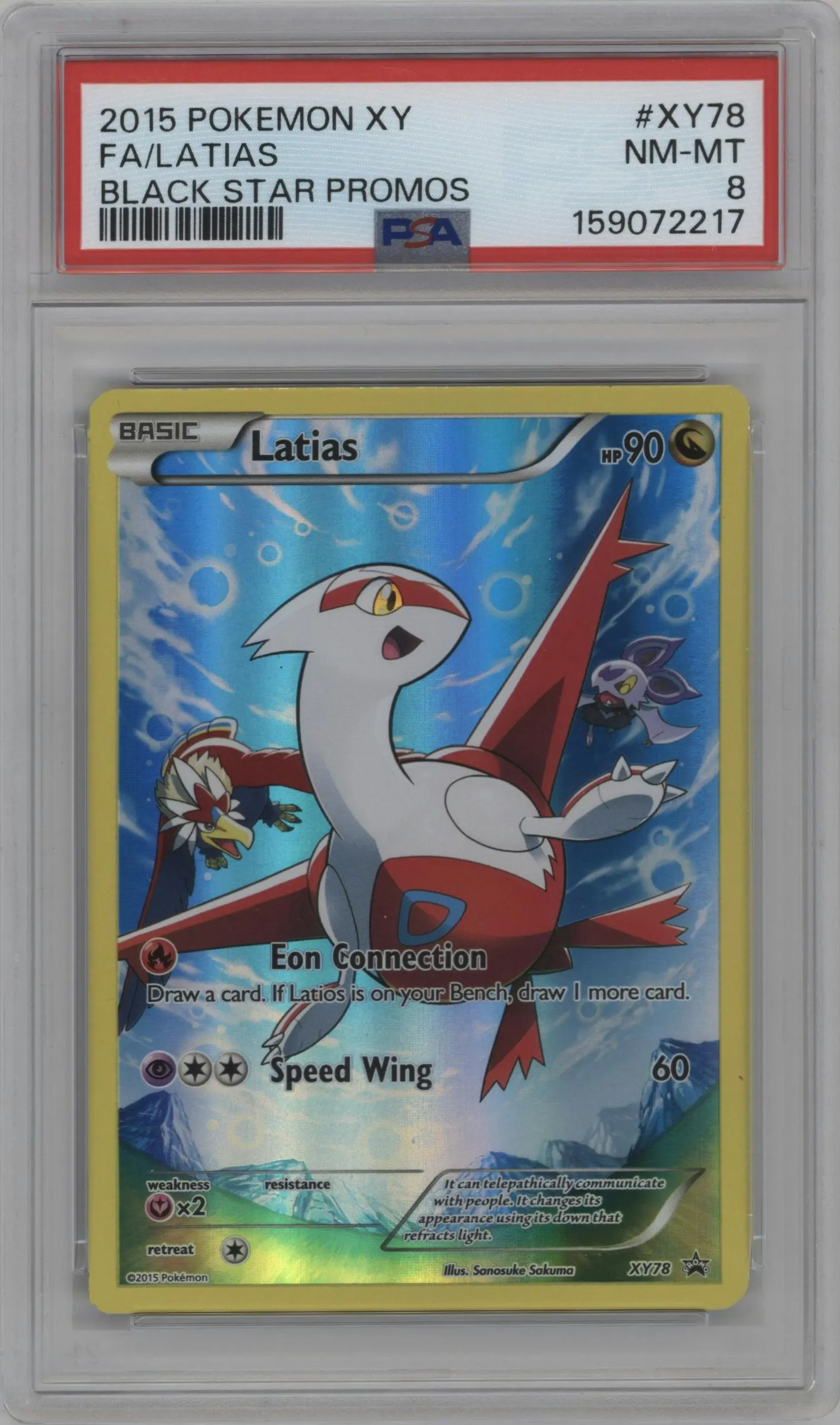 2015 Pokemon XY Latias Pikachu EX Legendary Collection #XY78 PSA 8