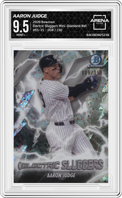 2026 Bowman Electric Sluggers Aaron Judge Mini-Diamond Refractors #ES-15 ARENA CLUB 9.5