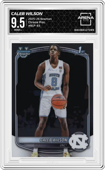 2025 Bowman Chrome Pros. Caleb Wilson #BCP-83 ARENA CLUB 9.5