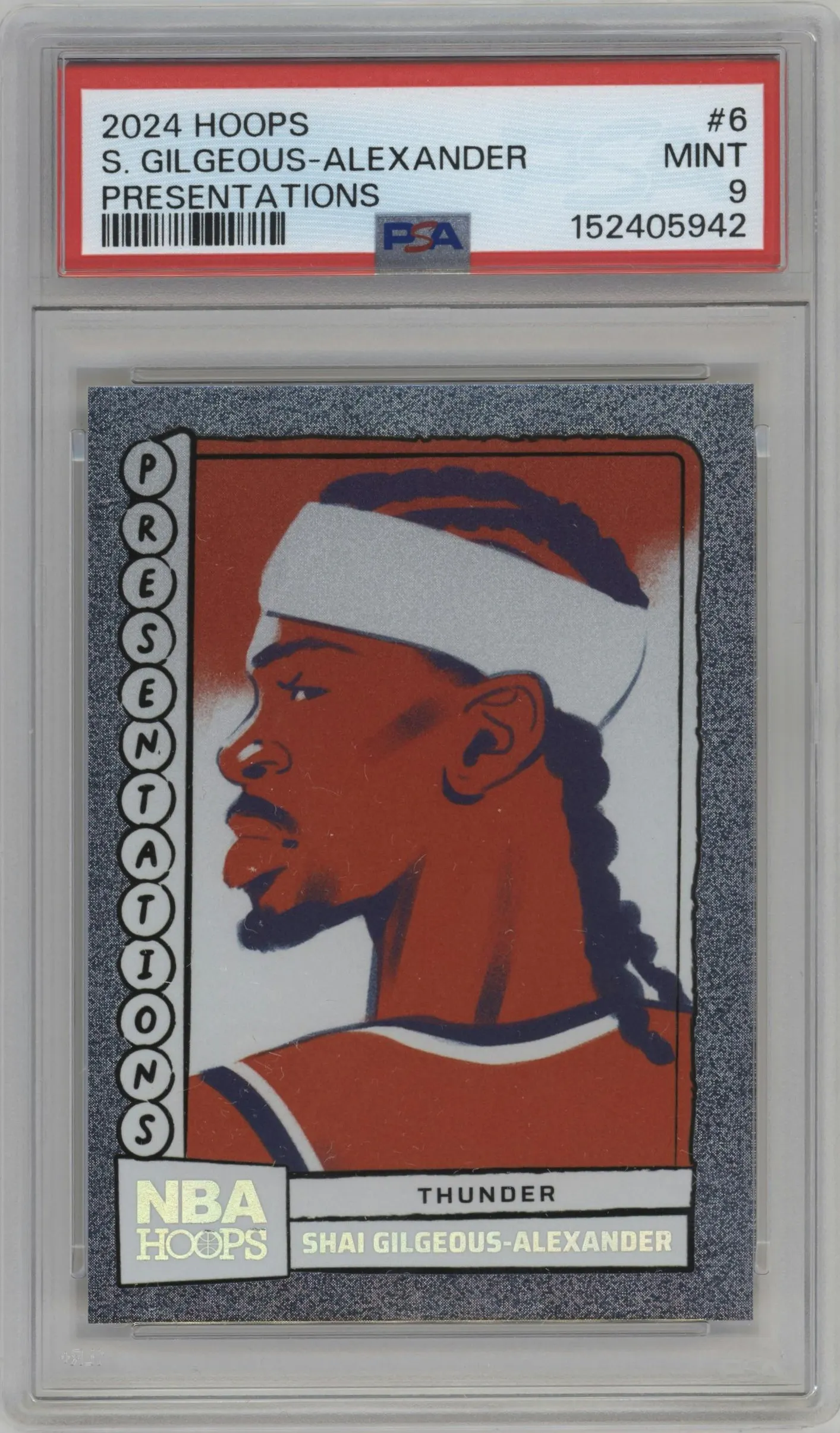 2024 Panini NBA Hoops Presentations Shai Gilgeous-Alexander #6 PSA 9