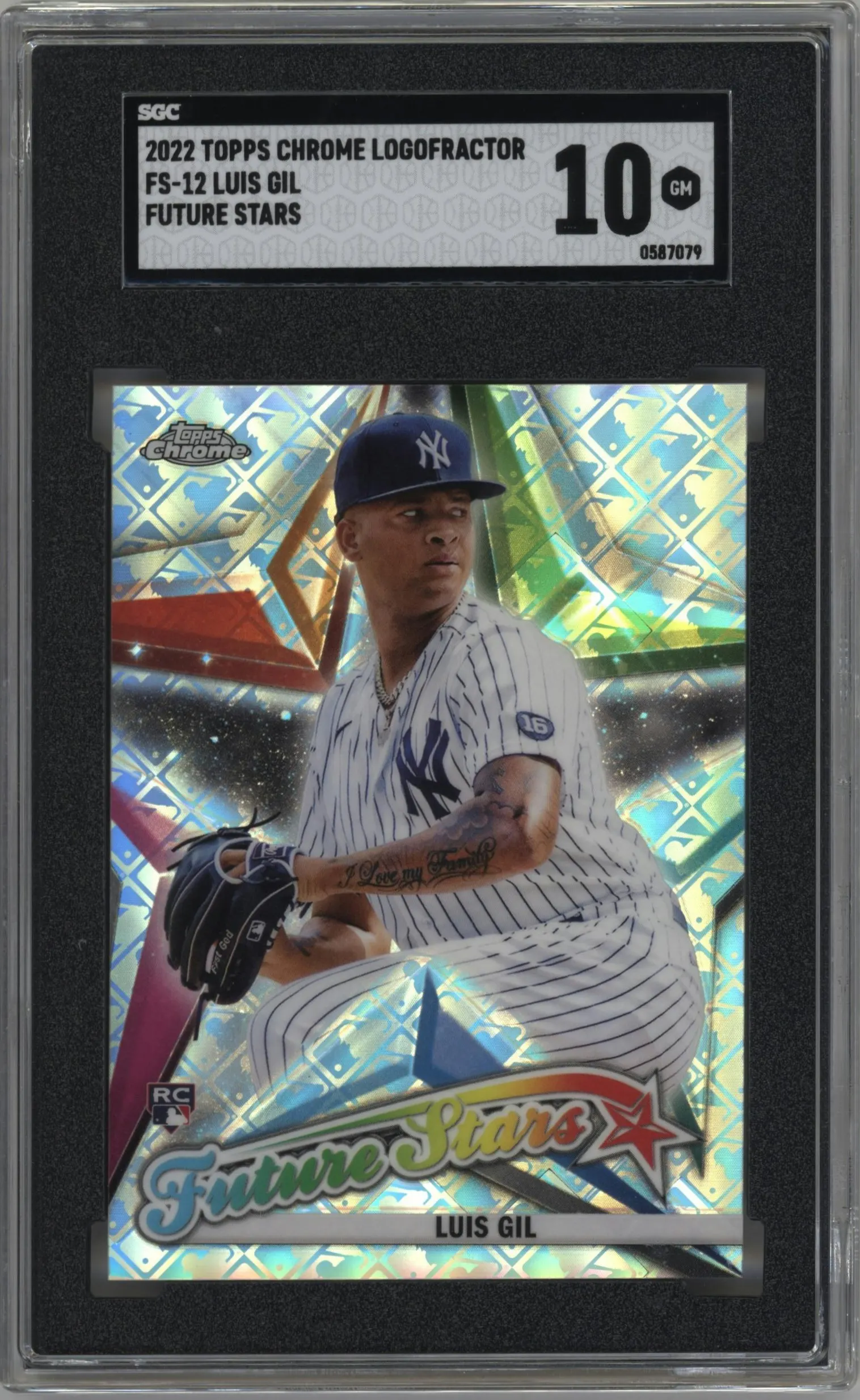 2022 Topps Chrome Logofractor Future Stars Luis Gil #FS-12 SGC 10
