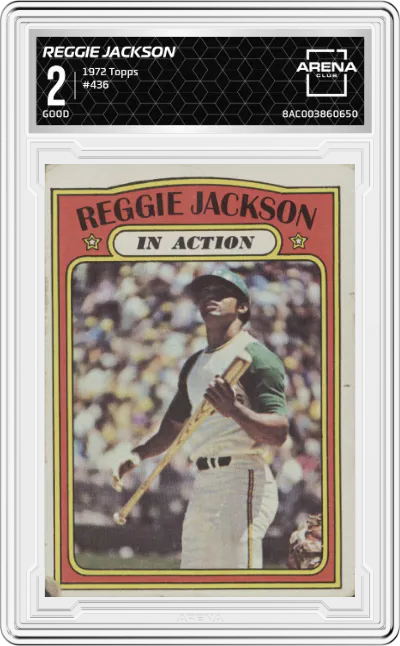1972 Topps Reggie Jackson #436 ARENA CLUB 2