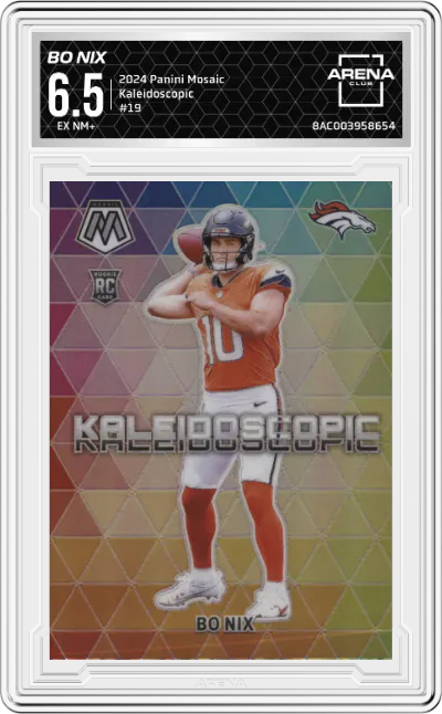 2024 Panini Mosaic Kaleidoscopic Bo Nix #19 ARENA CLUB 6.5