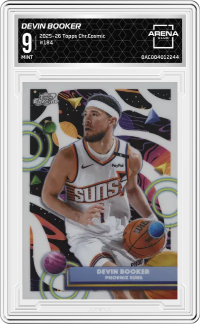 2025 Topps Chrome Cosmic Devin Booker #184 ARENA CLUB 9