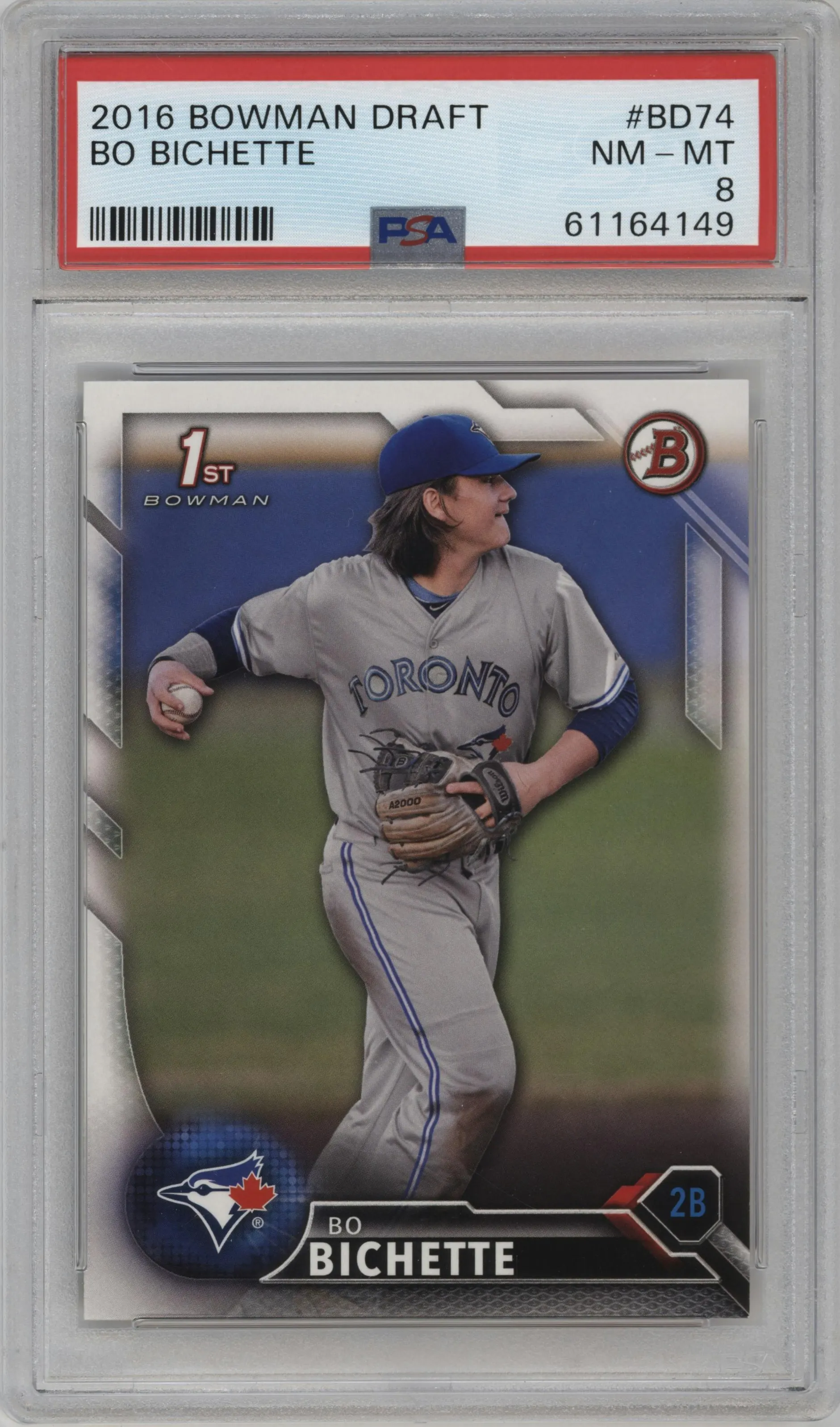 2016 Bowman Draft Bo Bichette PSA 8
