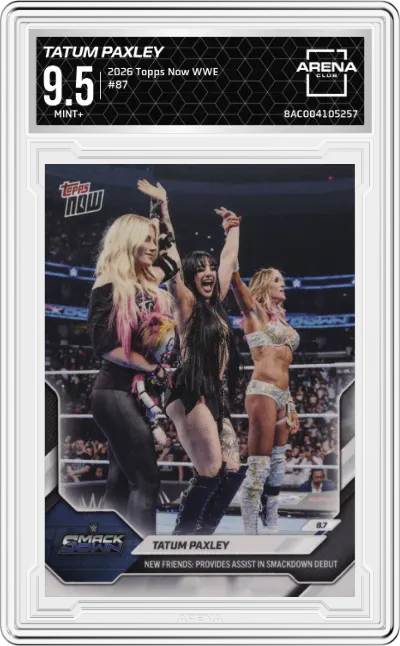 2026 Topps Now WWE Tatum Paxley #87 ARENA CLUB 9.5