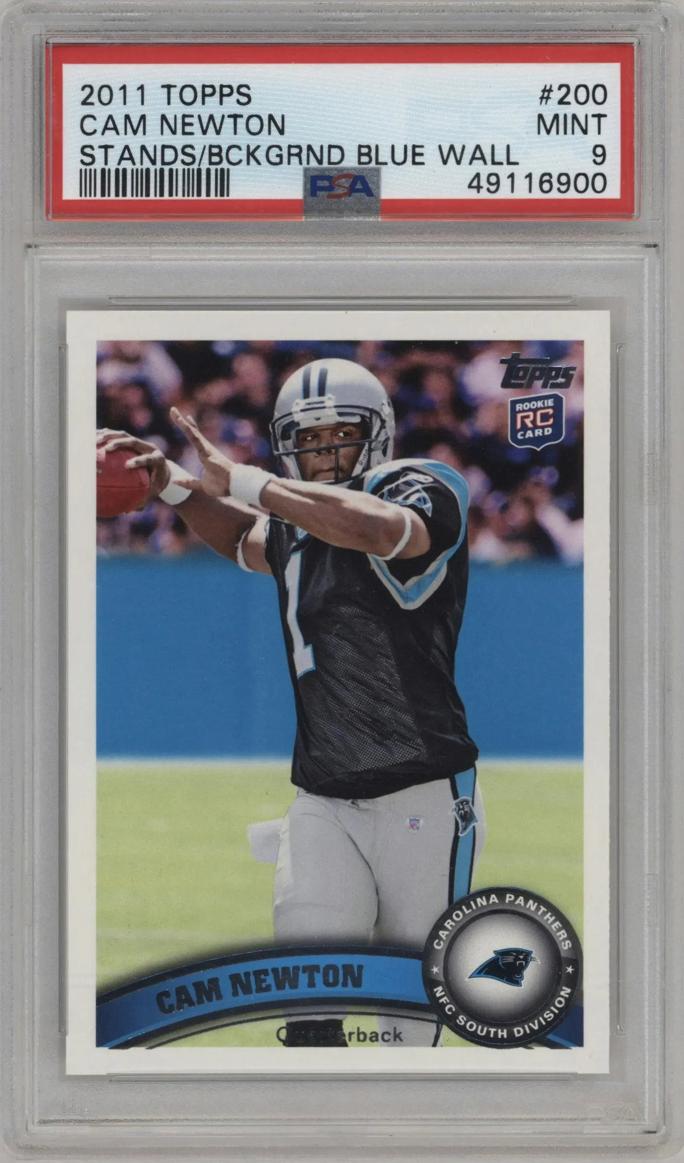 2011 Topps Rookies Cam Newton #200 PSA 9
