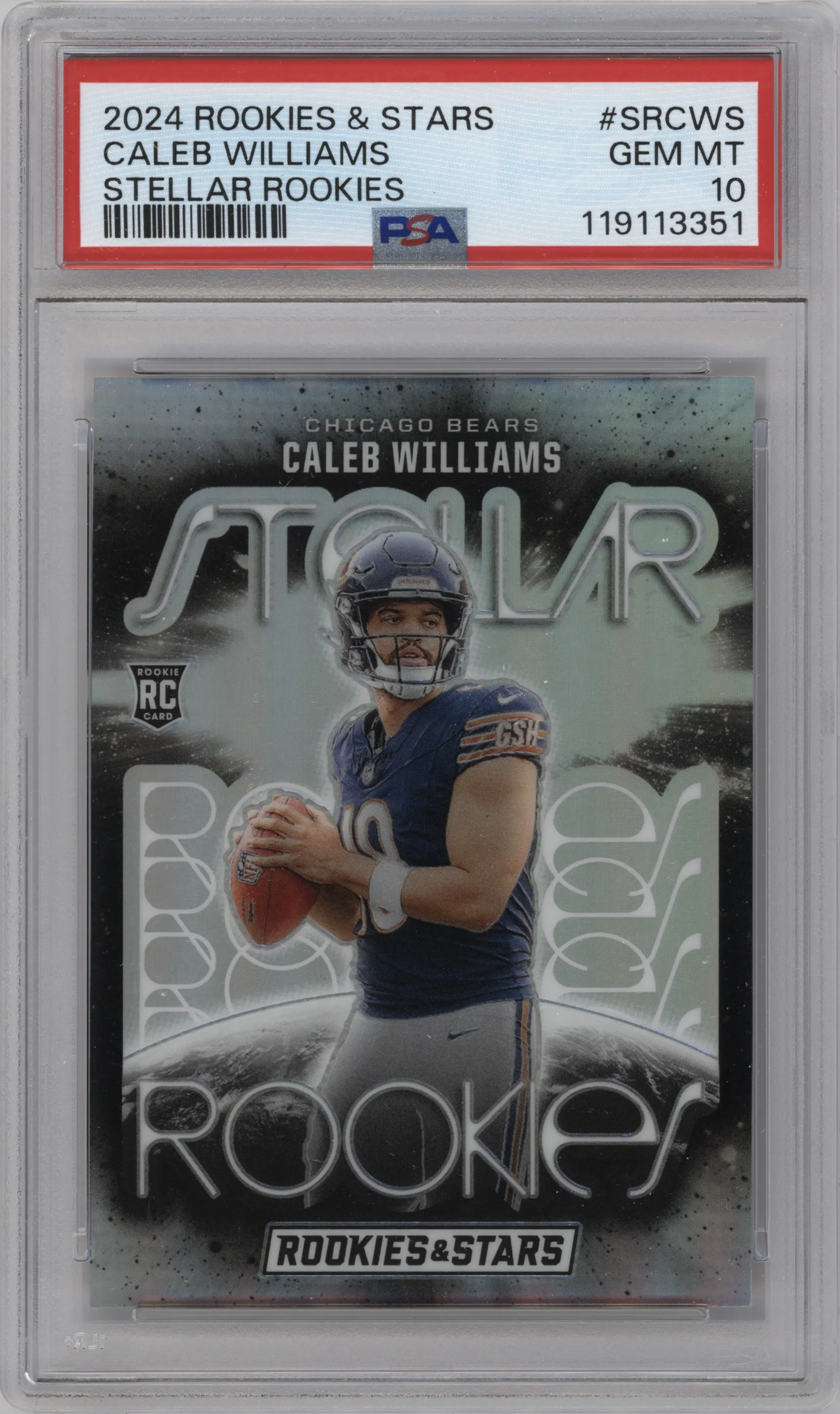 2024 Panini Rookies & Stars Stellar Rke. Caleb Williams #SR-CWS PSA 10