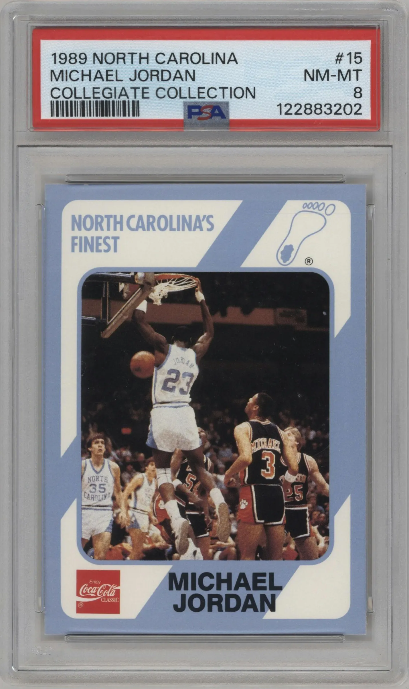 1989 Collegiate Collection North Carolina's Finest Michael Jordan #15 PSA 8