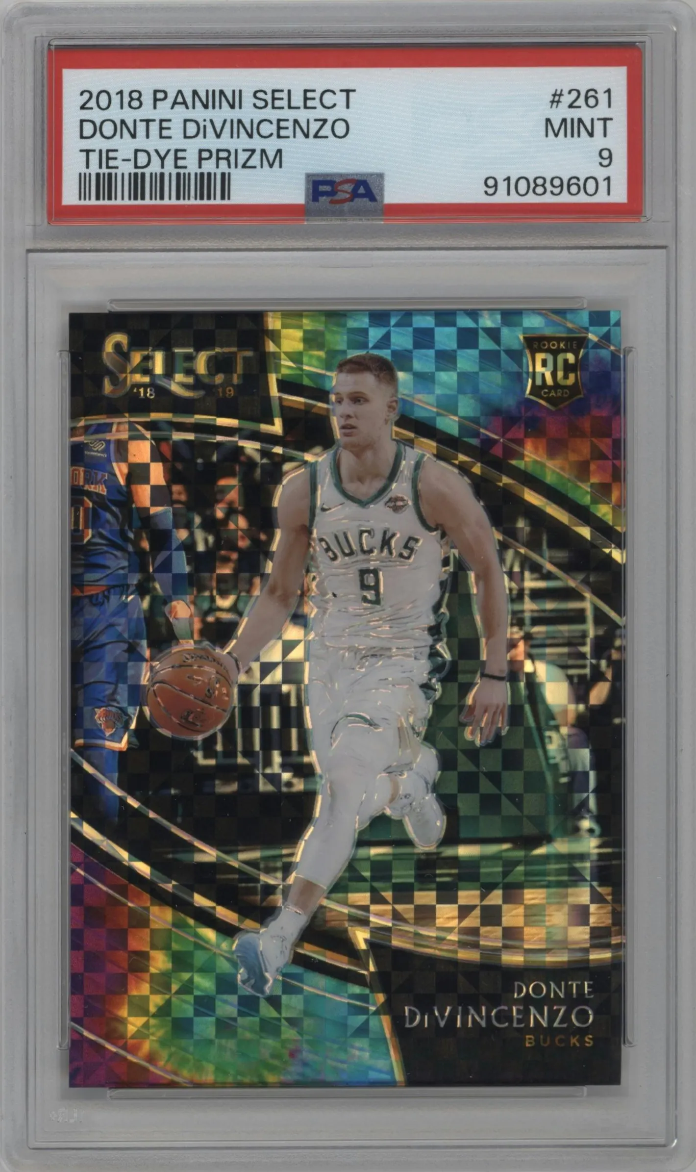 2018 Panini Select Courtside Donte DiVincenzo Tie-Dye #261 PSA 9