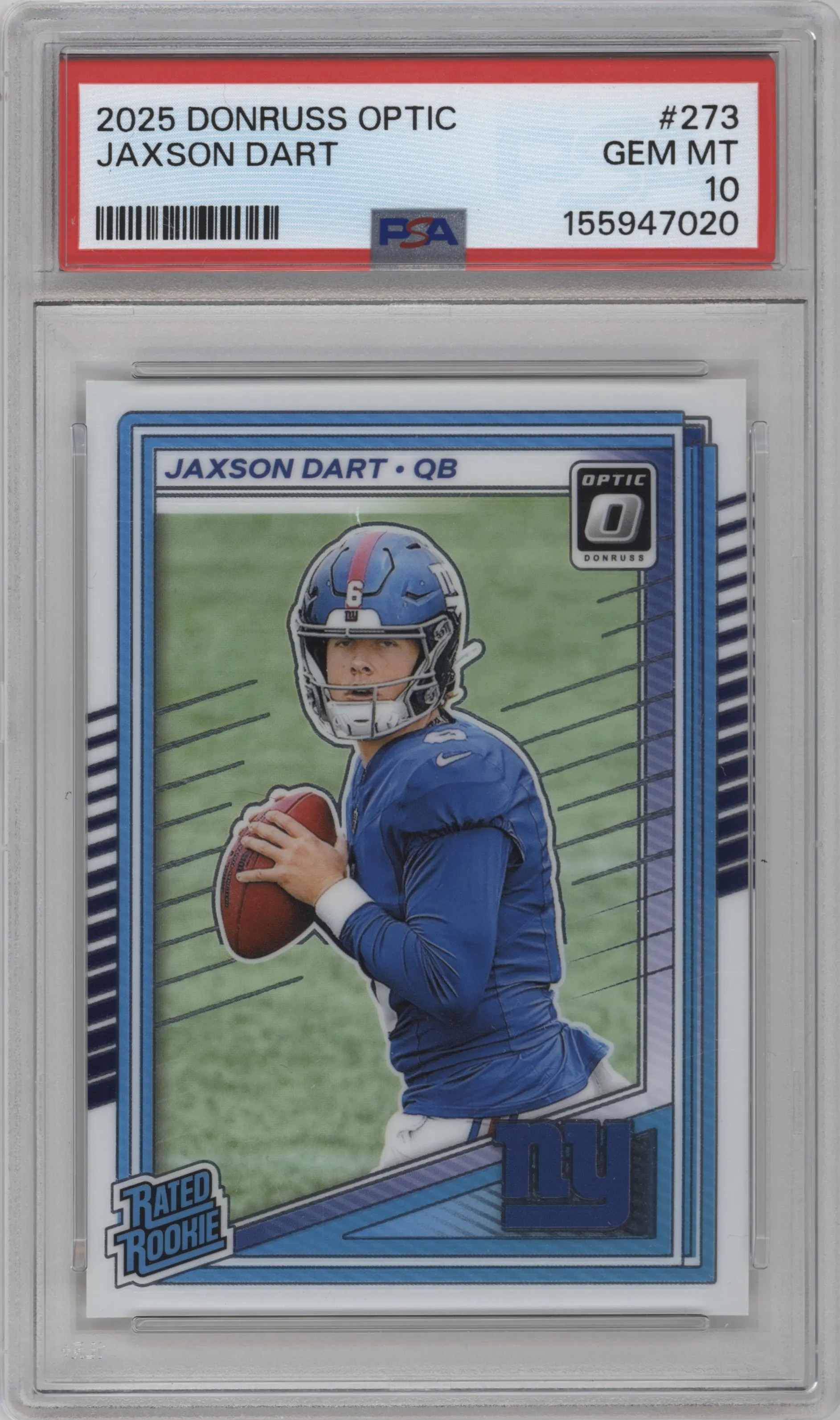 2025 Donruss Optic Rated Rookie Jaxson Dart PSA 10