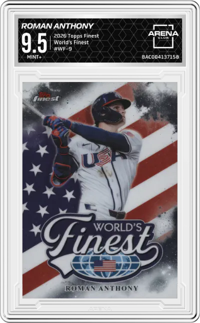2026 Topps Finest World's Finest Roman Anthony #WF-9 ARENA CLUB 9.5