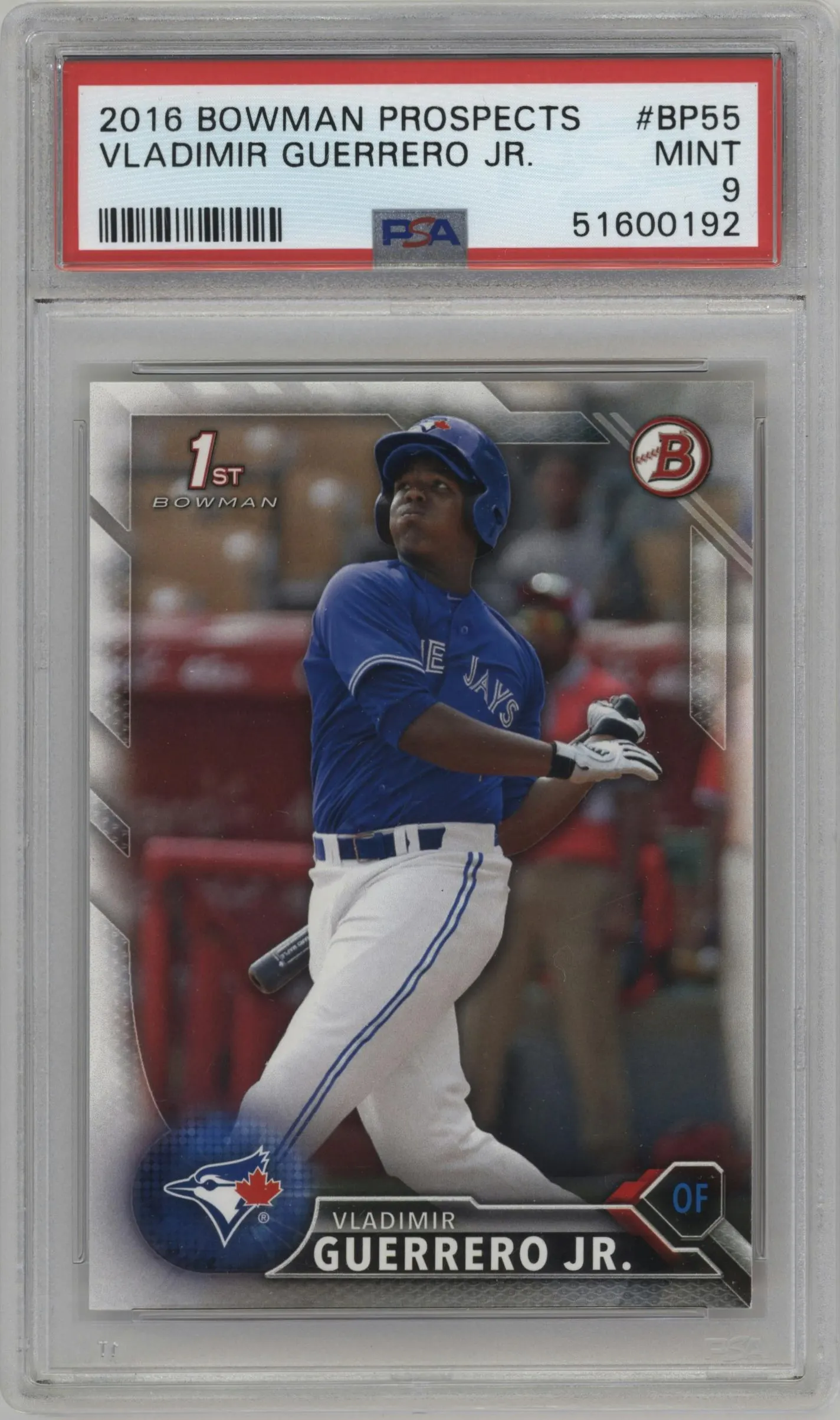 2016 Bowman Prospect Vladimir Guerrero Jr. #BP55 PSA 9