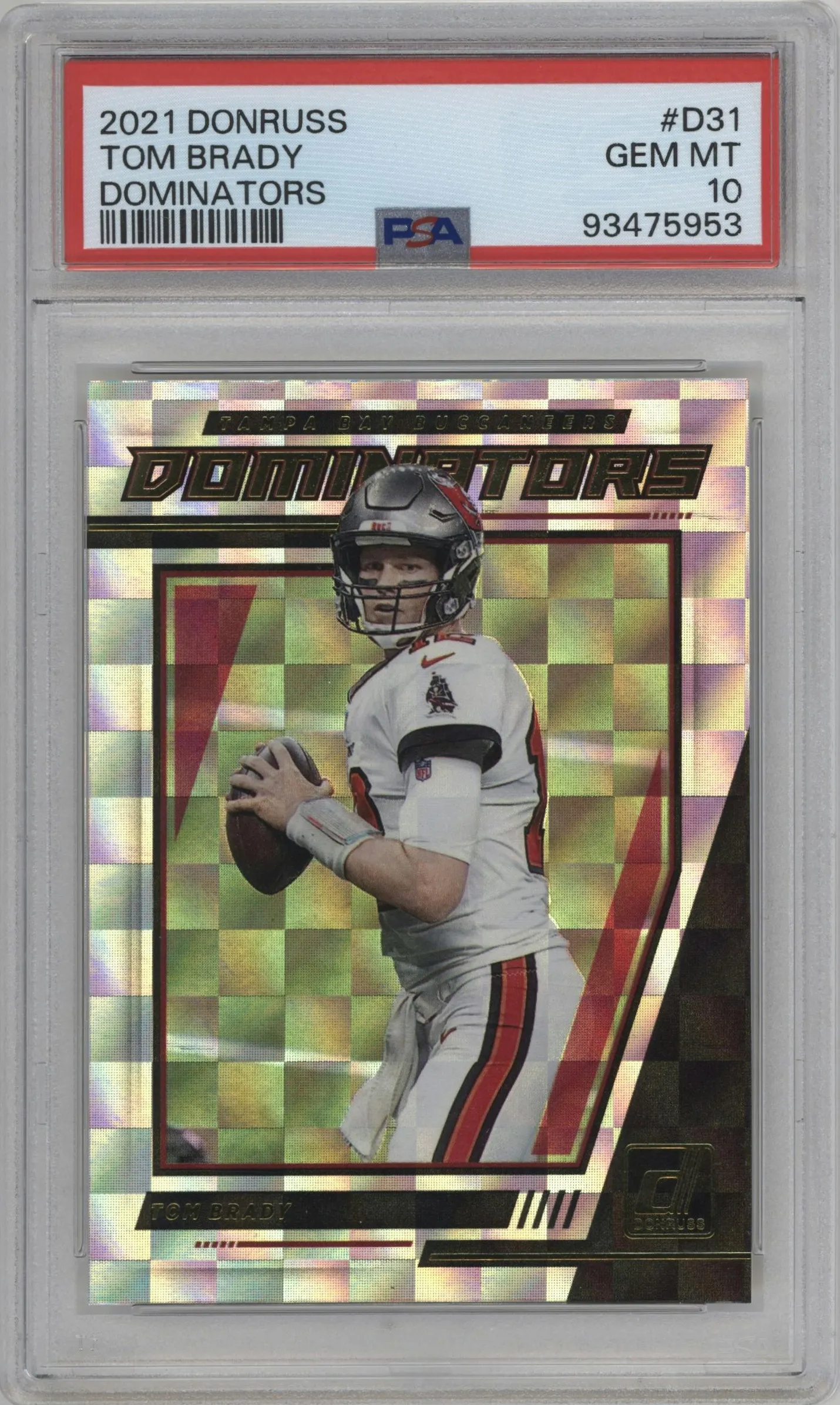 2021 Panini Donruss Dominators Tom Brady #D31 PSA 10