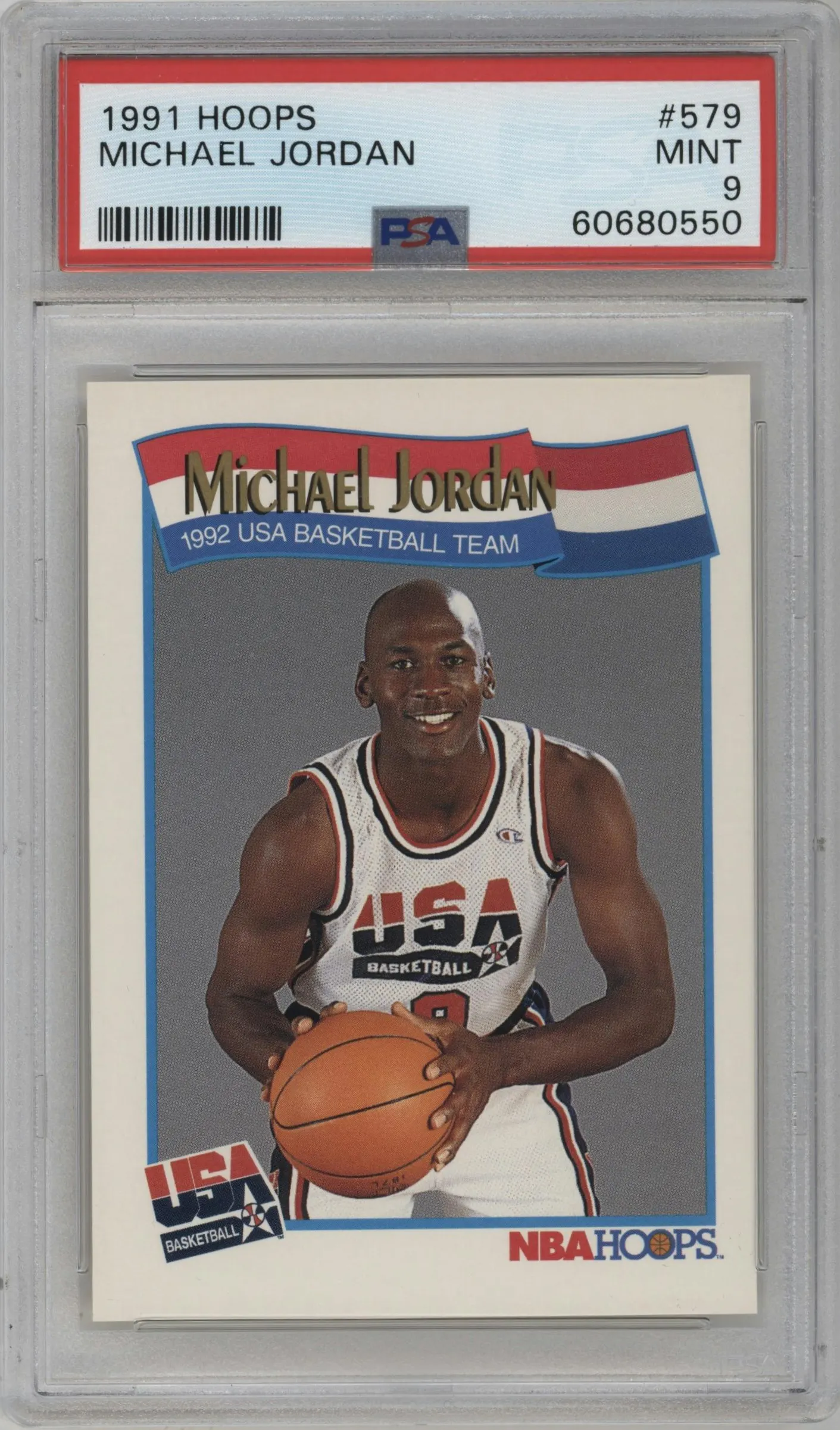 1991 NBA Hoops Michael Jordan #579 PSA 9