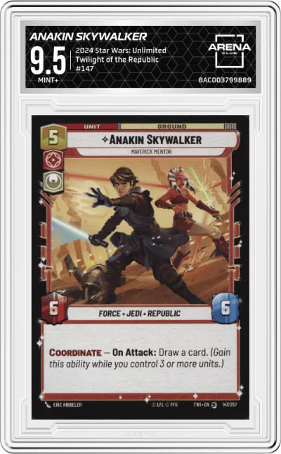 2024 Star Wars: Unlimited Twilight of the Republic Anakin Skywalker ARENA CLUB 9.5