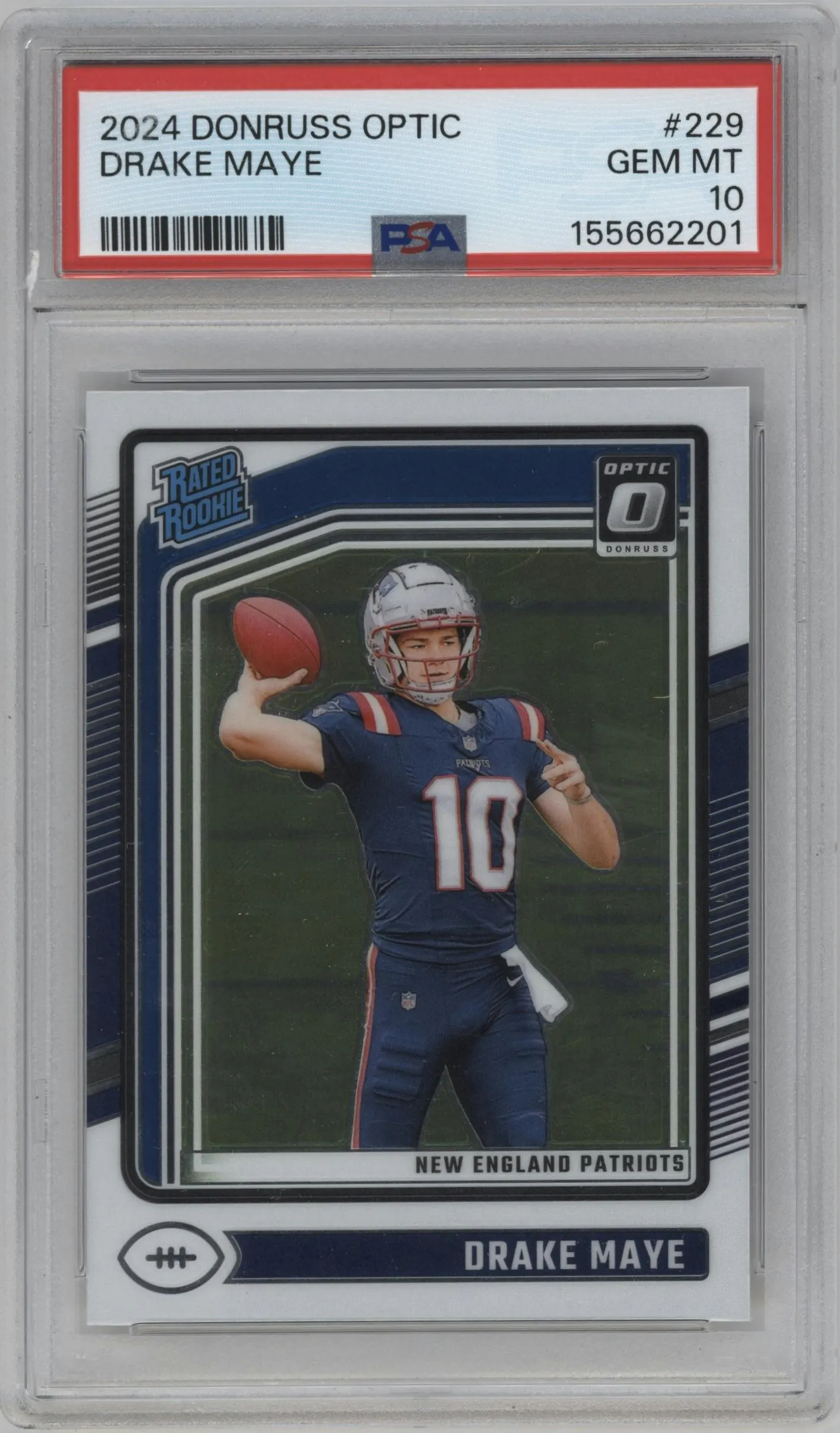 2024 Donruss Optic Rated Rookie Drake Maye #229 PSA 10