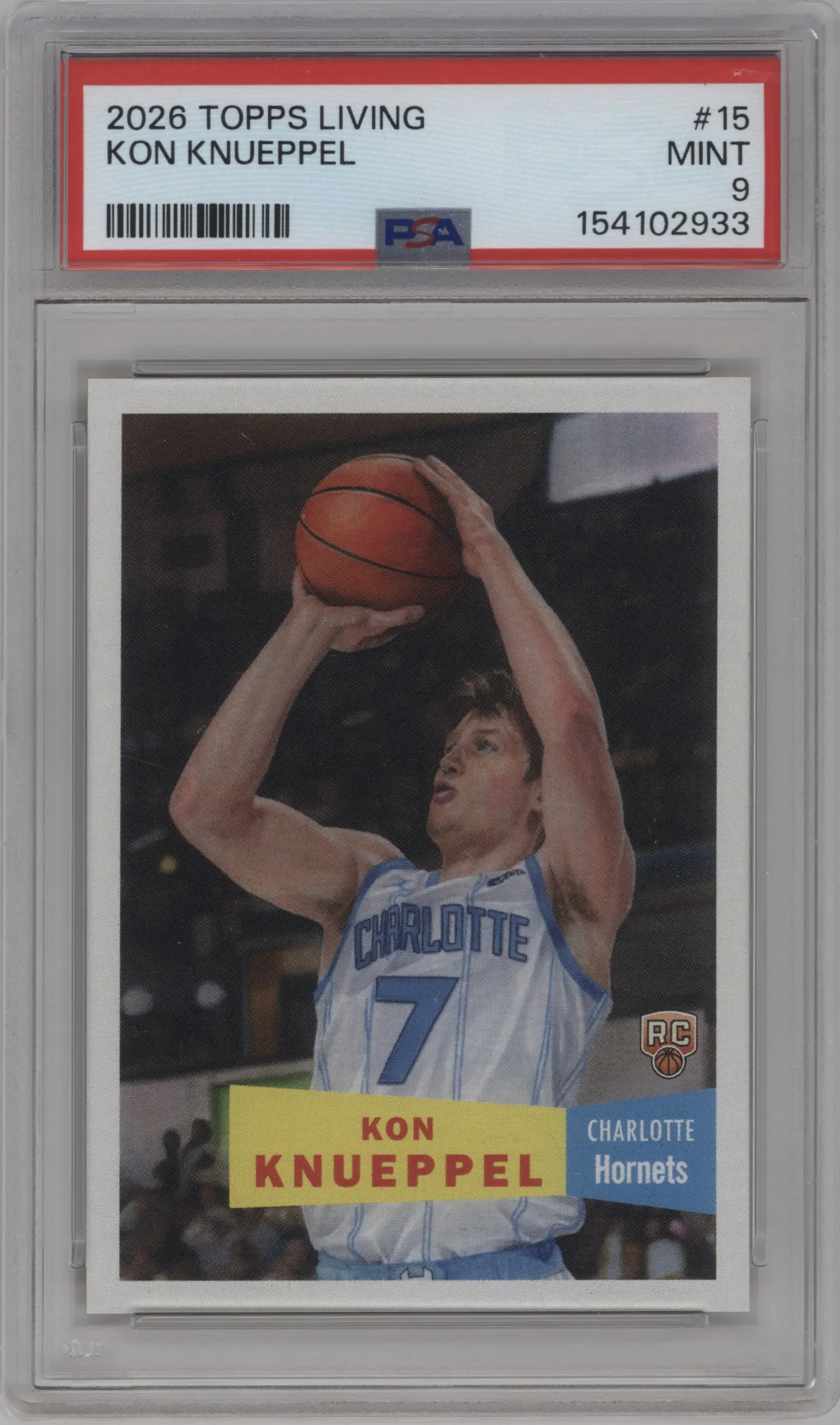 2025 Topps Living Kon Knueppel PSA 9