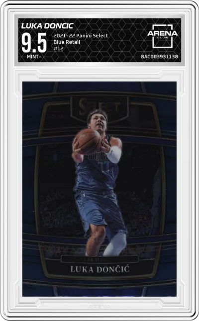2021 Panini Select Luka Doncic Blue Retail ARENA CLUB 9.5