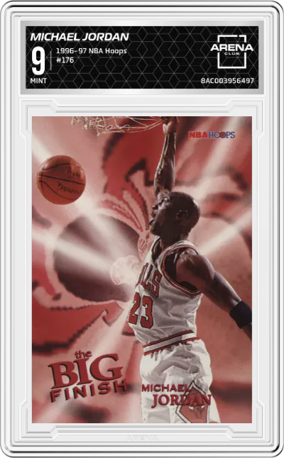 1996 NBA Hoops Michael Jordan #176 ARENA CLUB 9