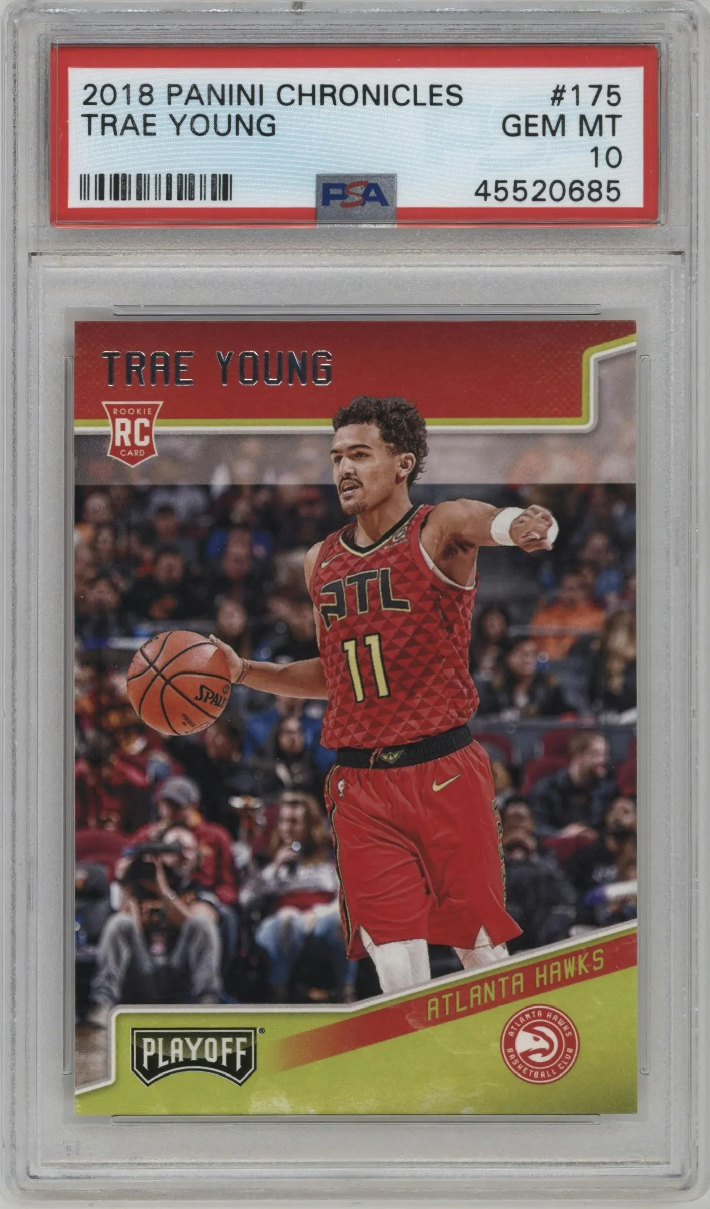 2018 Panini Chronicles Playoff Trae Young #175 PSA 10