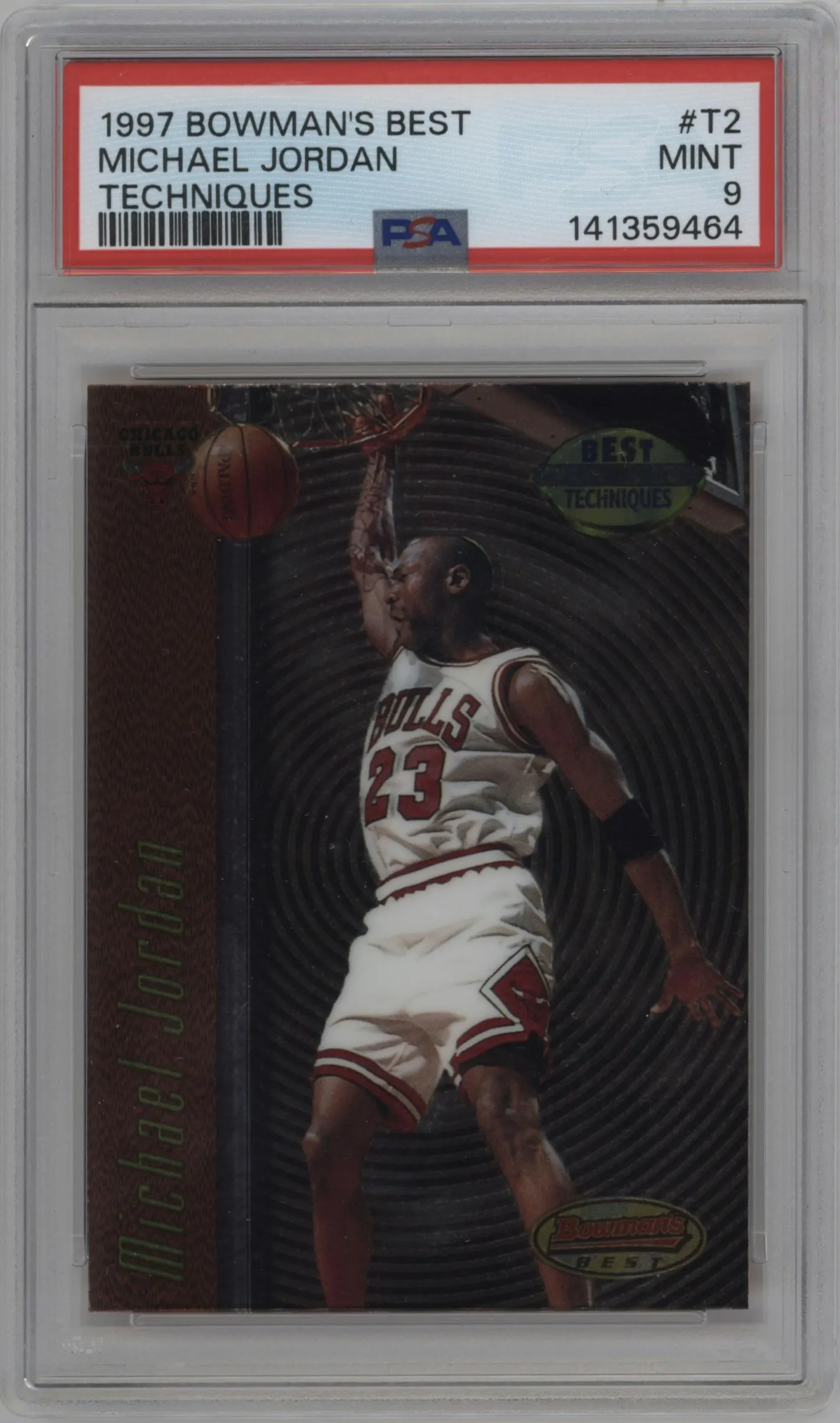1997 Bowman's Best Techniques Michael Jordan #T2 PSA 9