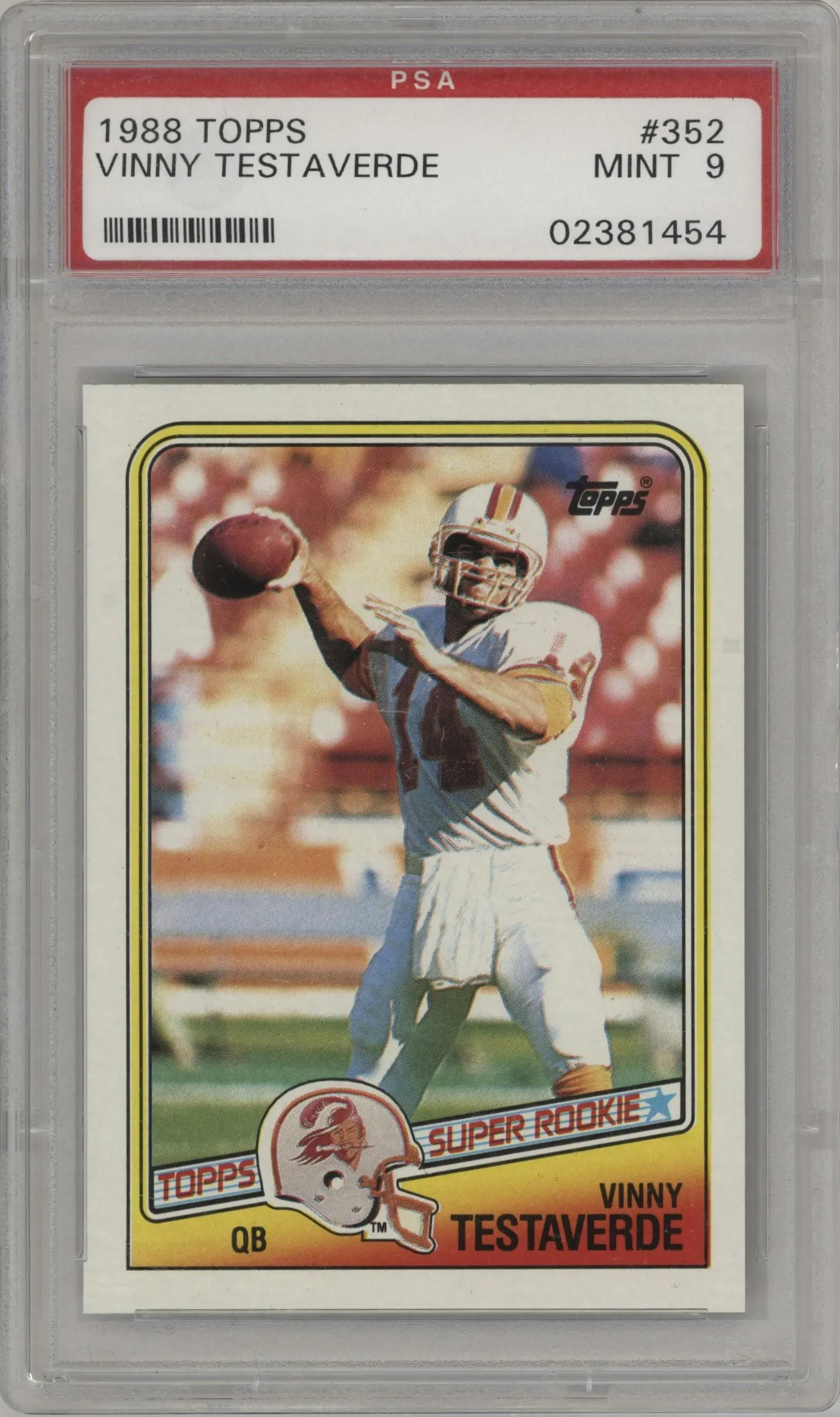 1988 Topps Vinny Testaverde #352  PSA 9