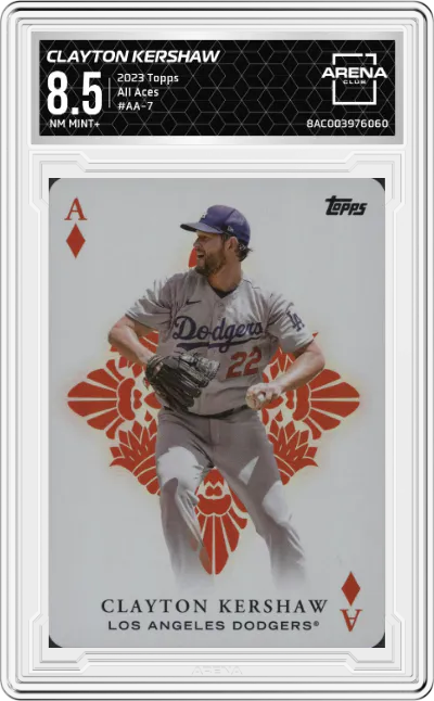 2023 Topps Series 1 All Aces Clayton Kershaw ARENA CLUB 8.5