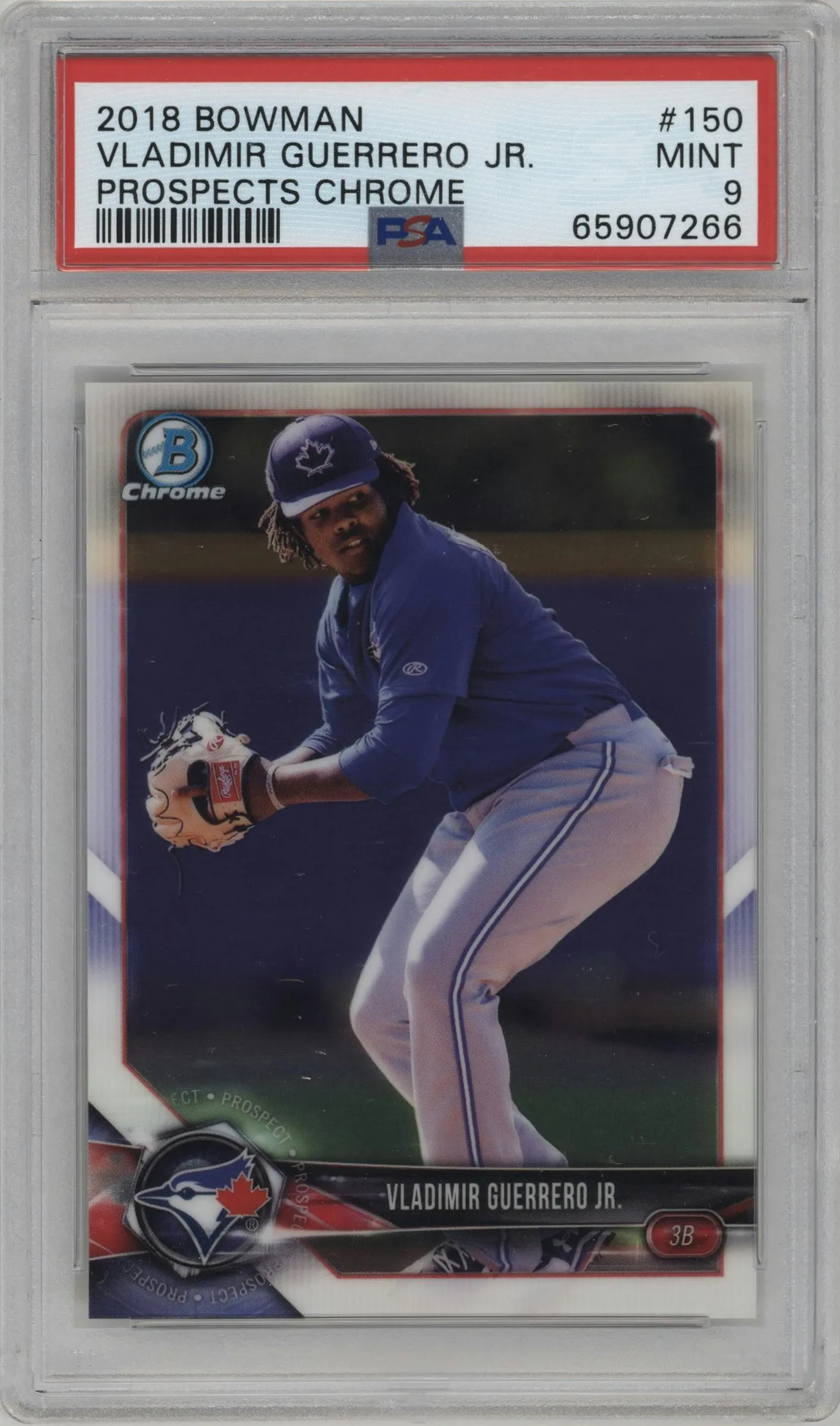 2018 Bowman Chr.Pros. Vladimir Guerrero Jr. #BCP150 PSA 9