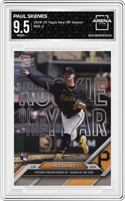 2024 Topps Now Off-Season Paul Skenes #OS-2 ARENA CLUB 9.5