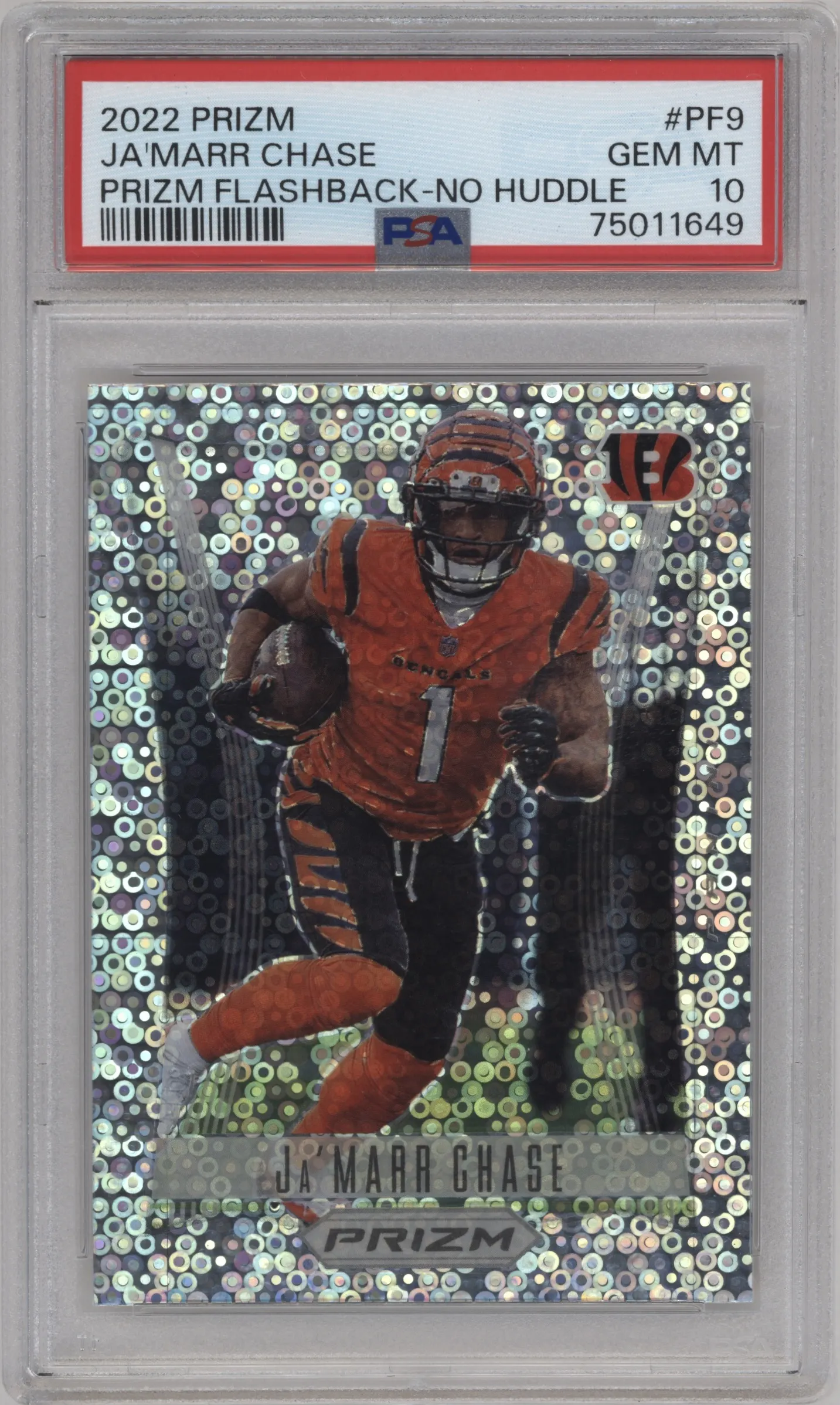 2022 Panini Prizm Flashback Ja'Marr Chase No Huddle #PF-9 PSA 10