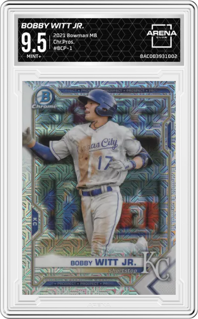 2021 Bowman Mega Box Chr.Pros. Bobby Witt Jr. ARENA CLUB 9.5