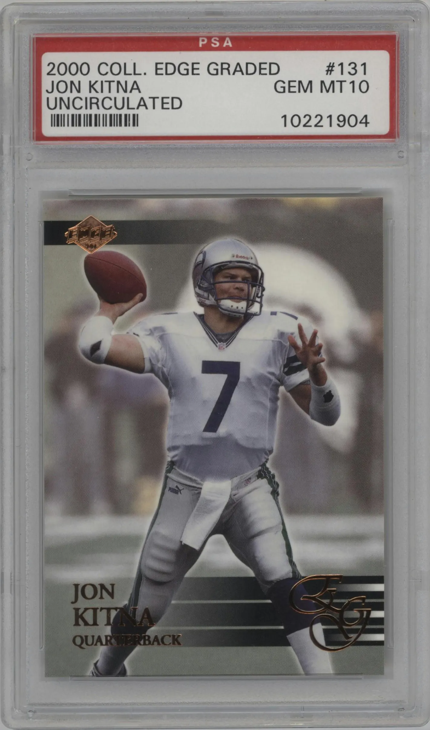 2000 Collector's Edge EG Jon Kitna #131 PSA 10