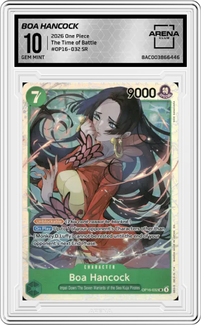 2026 One Piece The Time of Battle Boa Hancock SR #OP16-032 SR ARENA CLUB 10